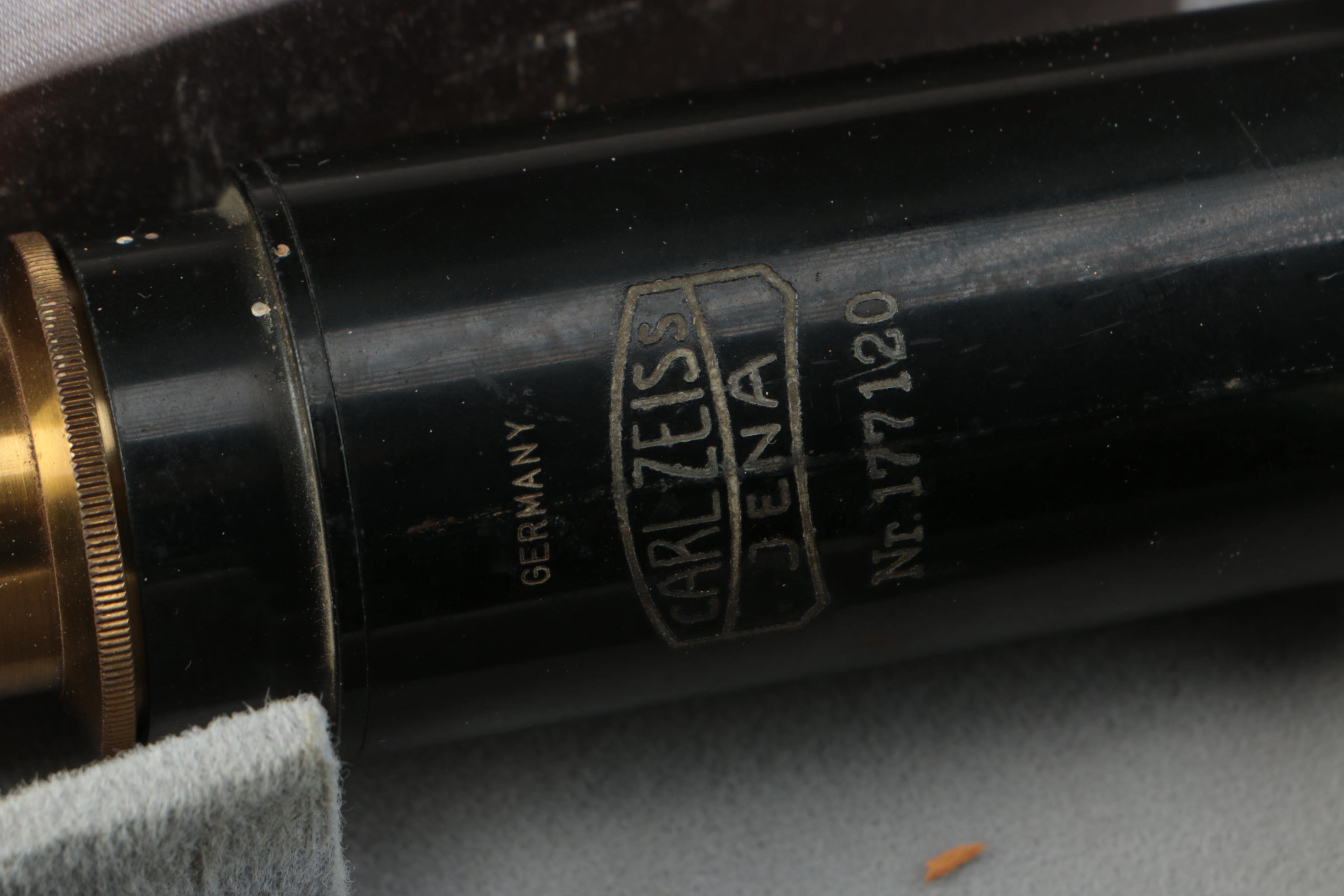 Vintage Carl Zeiss Jena Microscope Parts with Honeywell Camera Flash