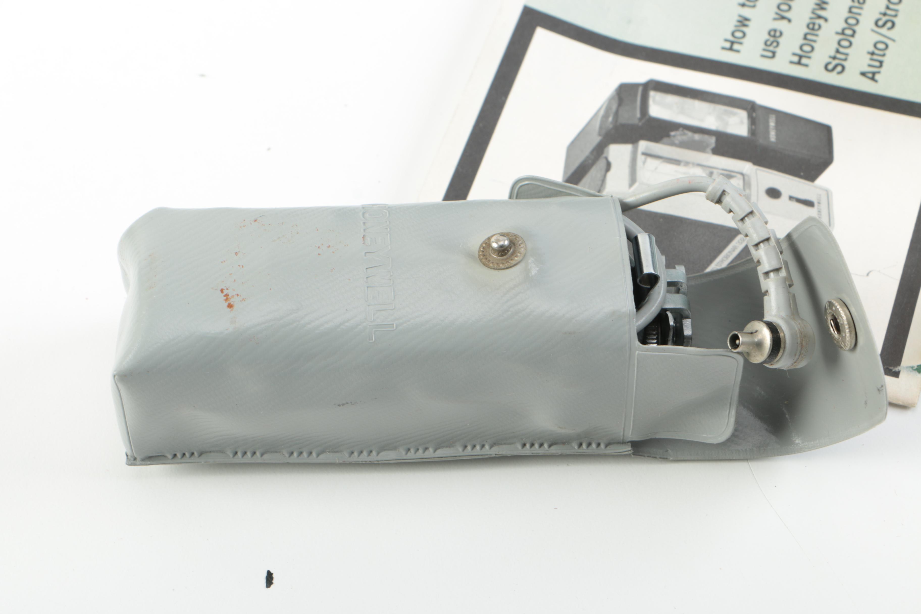 Vintage Carl Zeiss Jena Microscope Parts with Honeywell Camera Flash