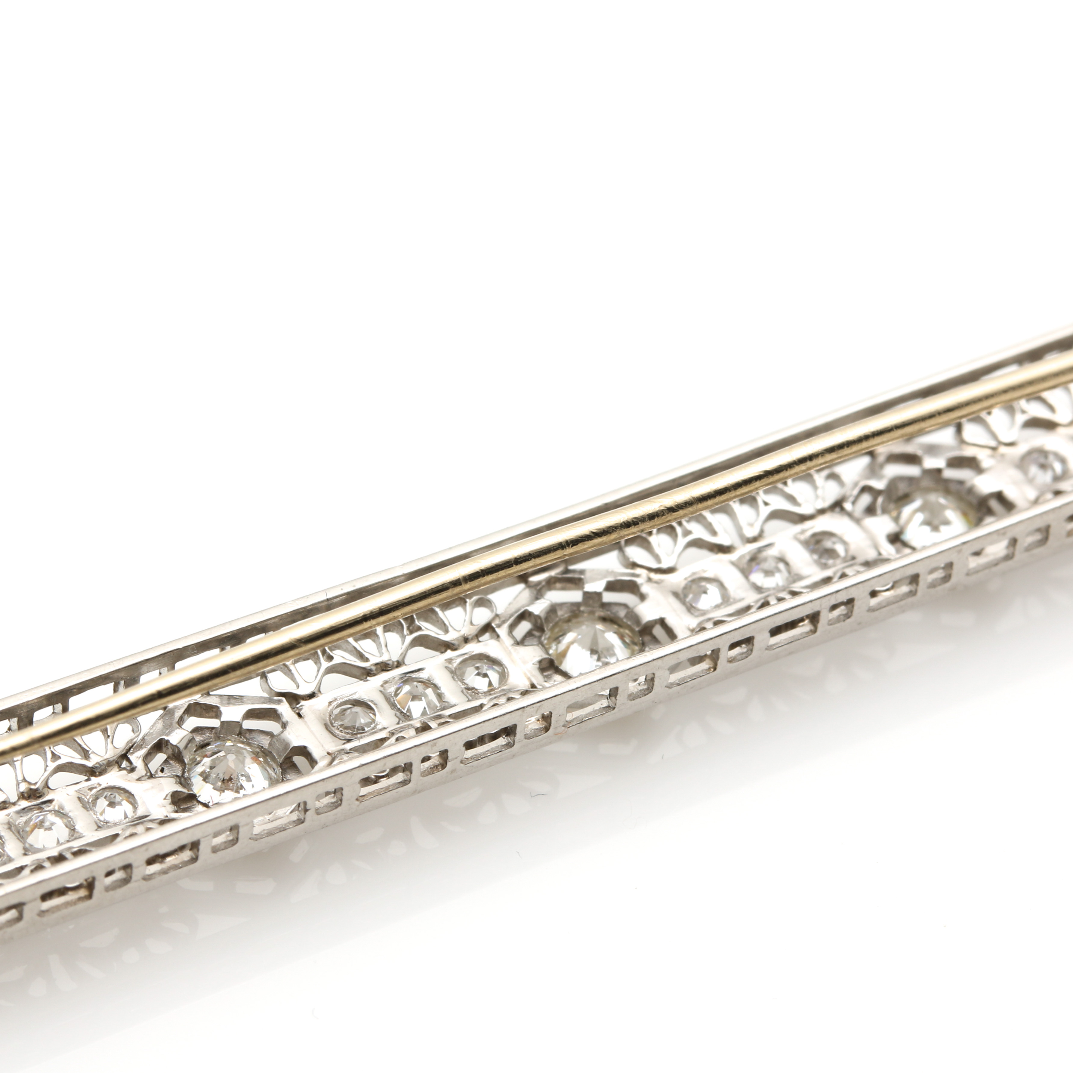 Edwardian Platinum 1.02 CTW Diamond Brooch