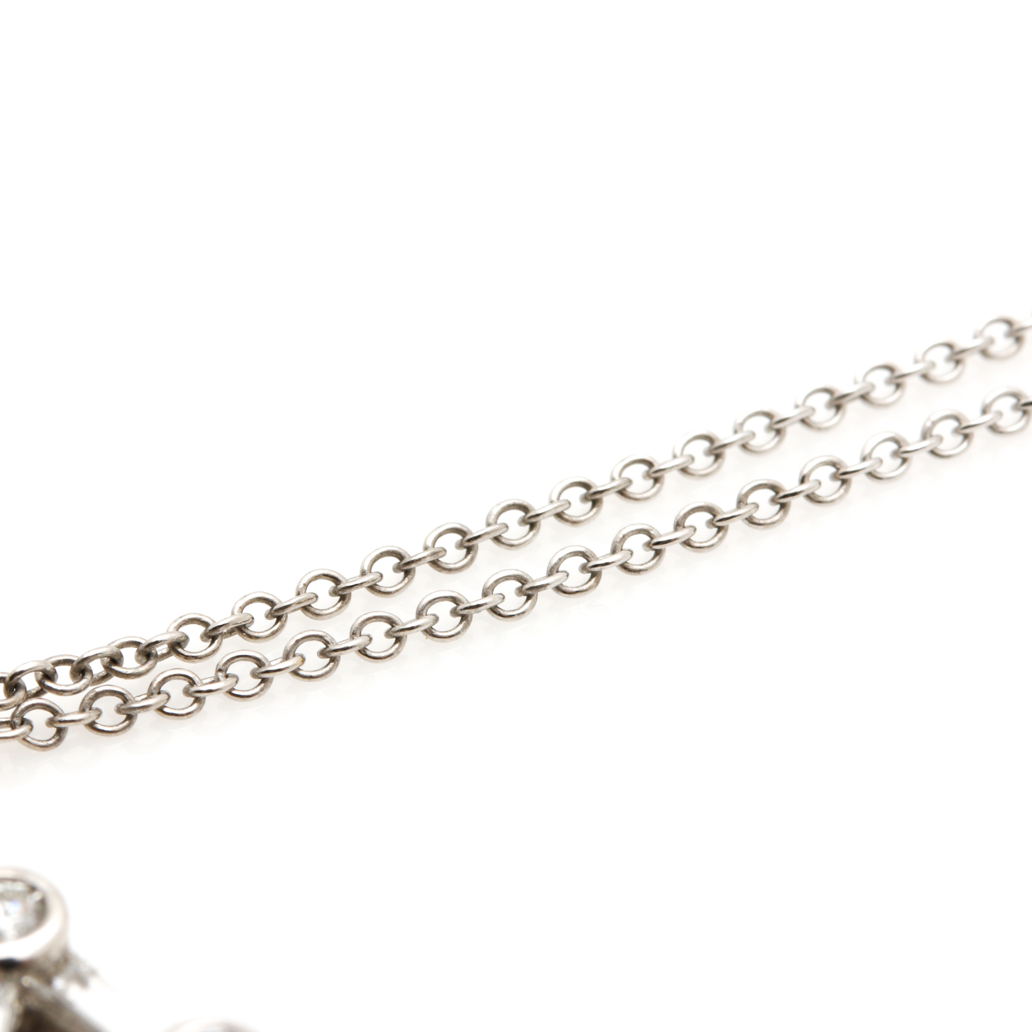 18K White Gold 2.05 CTW Diamond Inverted Triangle Pendant Necklace