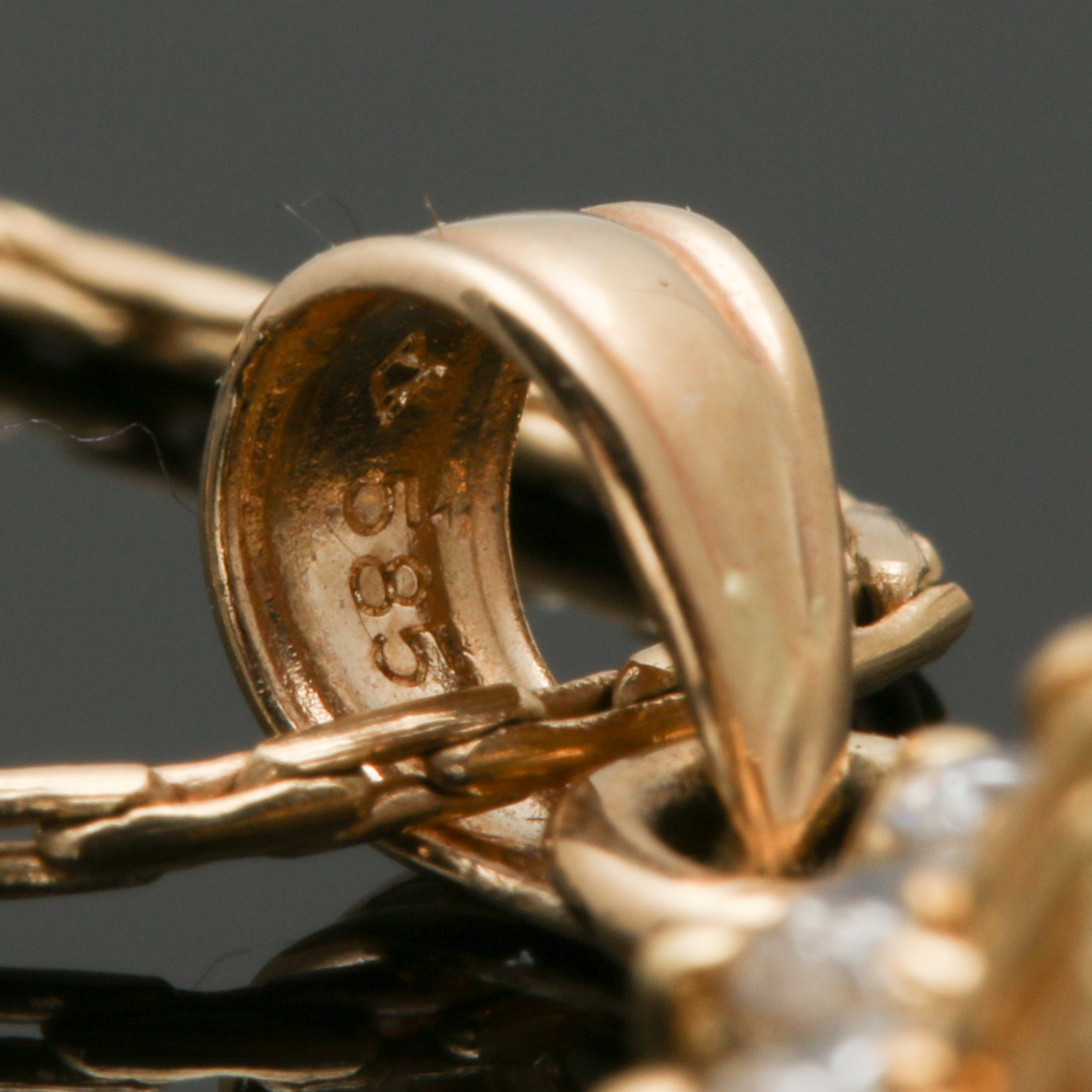 14K Yellow Gold Opal and Diamond Necklace