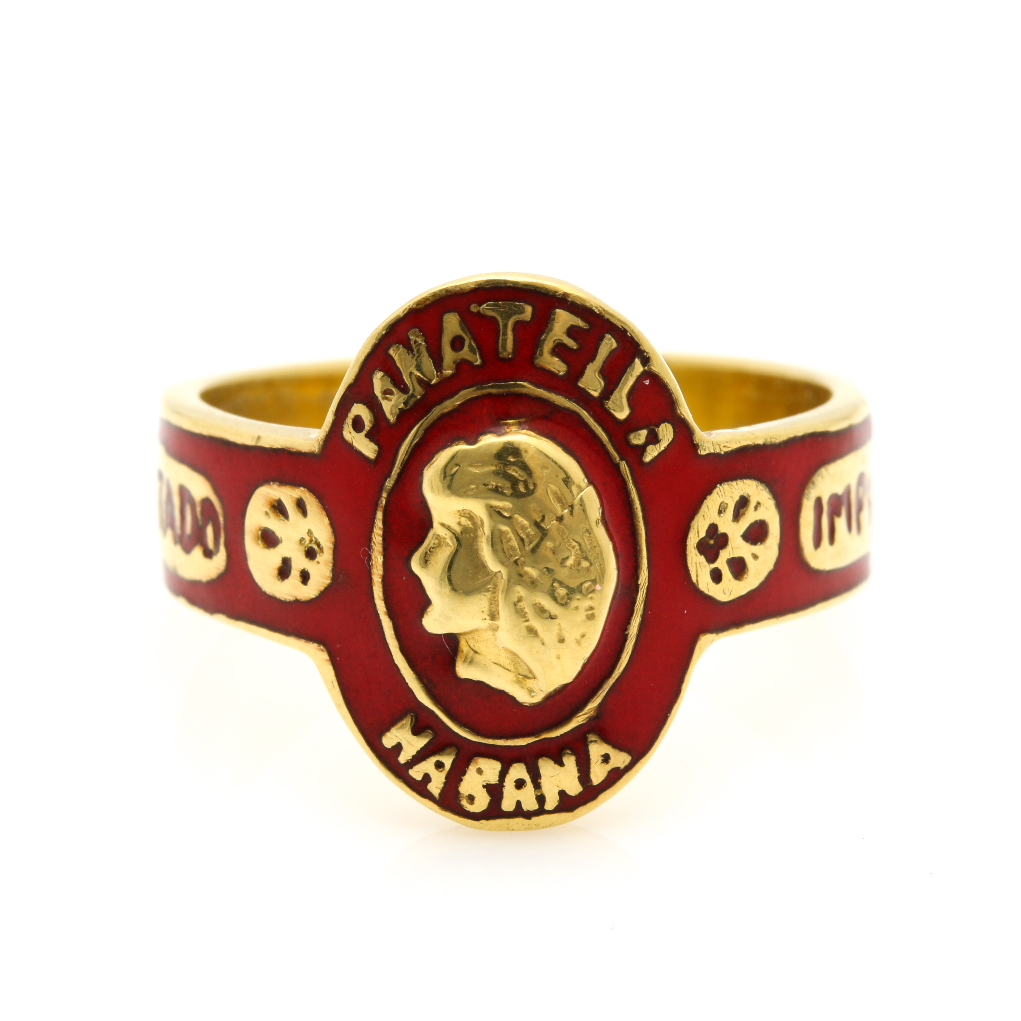 18K Yellow Gold Cigar Band Ring