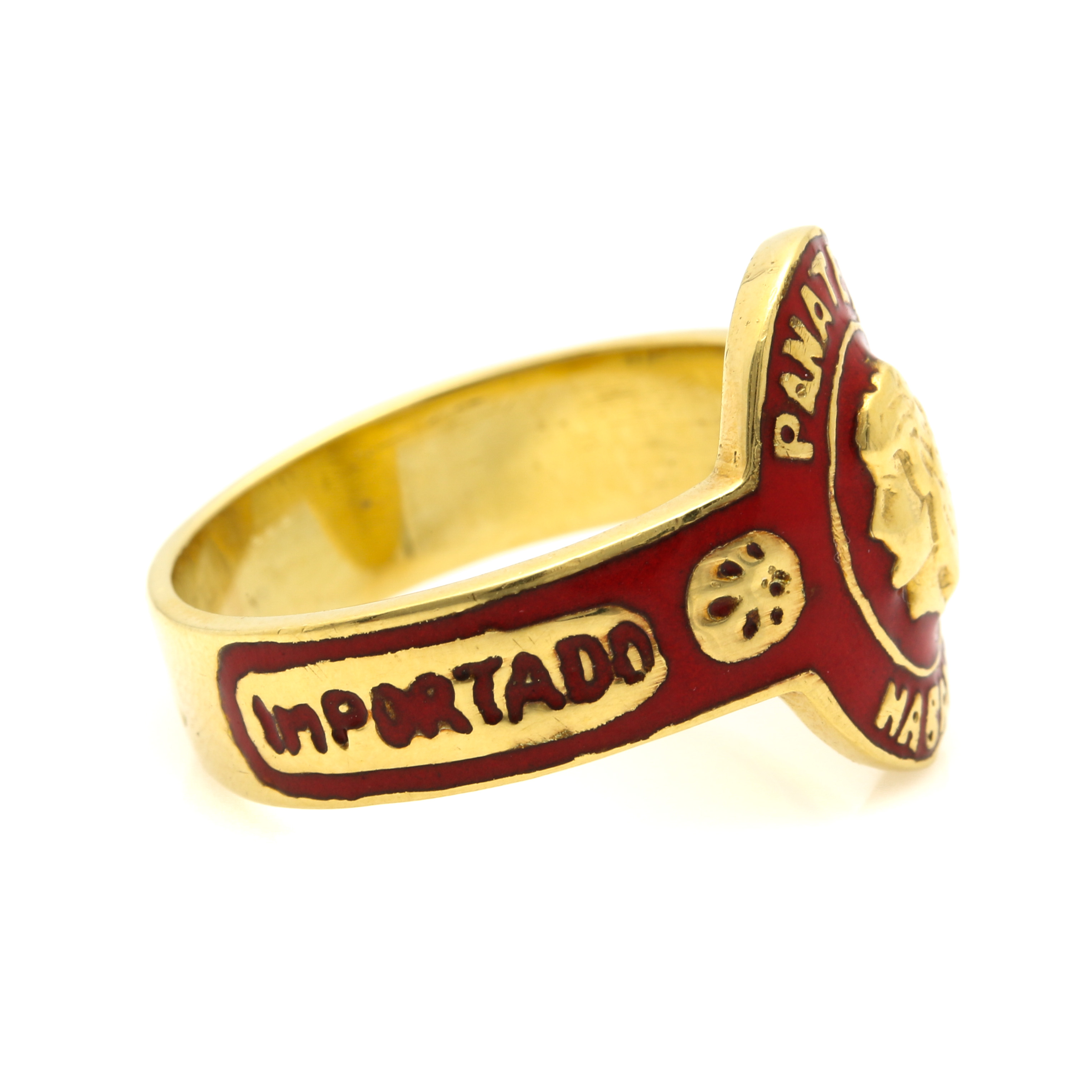 18K Yellow Gold Cigar Band Ring