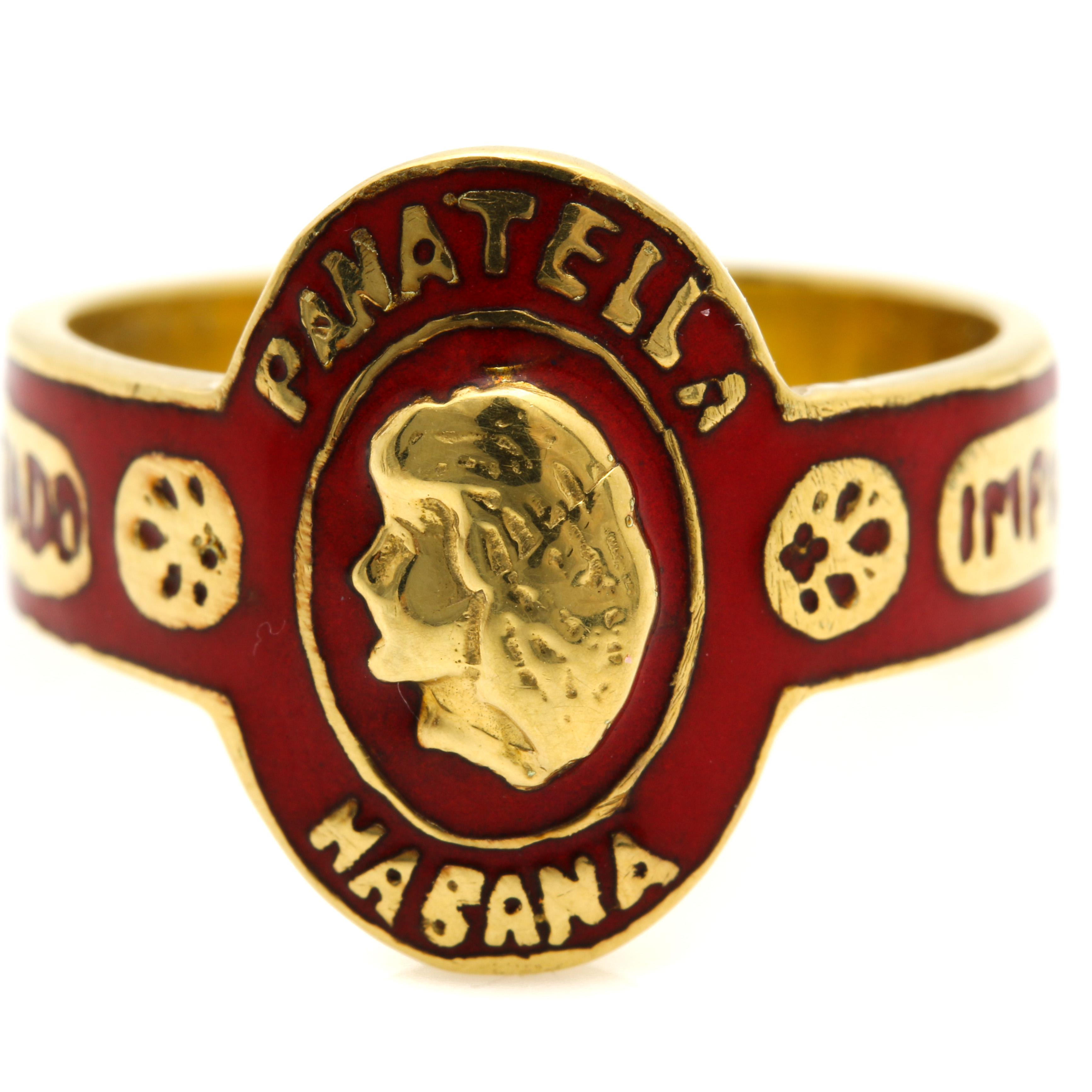 18K Yellow Gold Cigar Band Ring