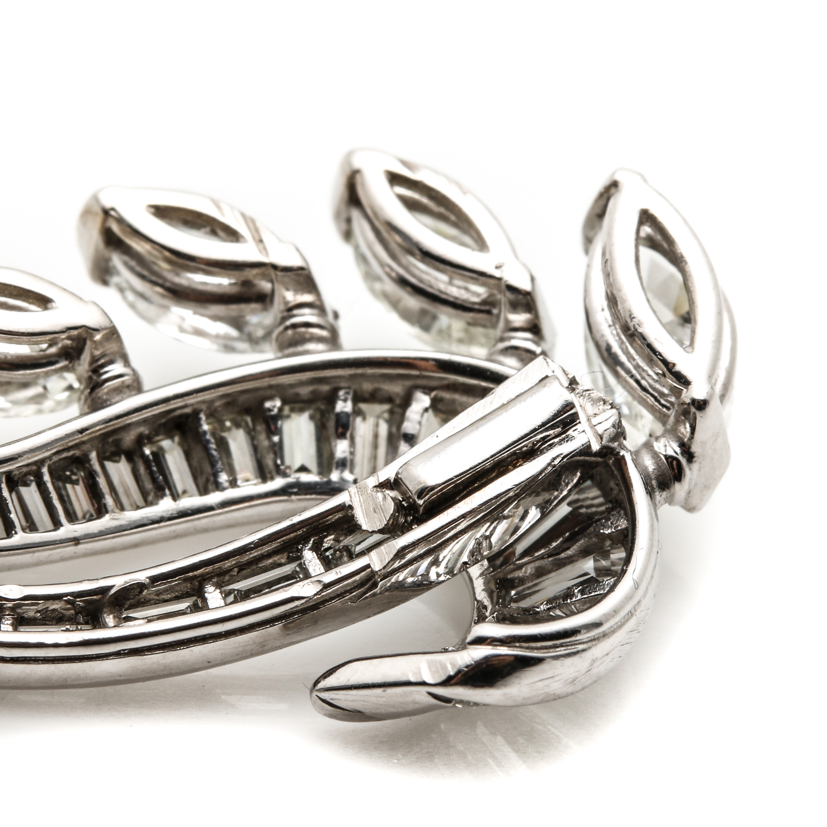 14K White Gold 3.25 CTW Diamond Pendant Necklace