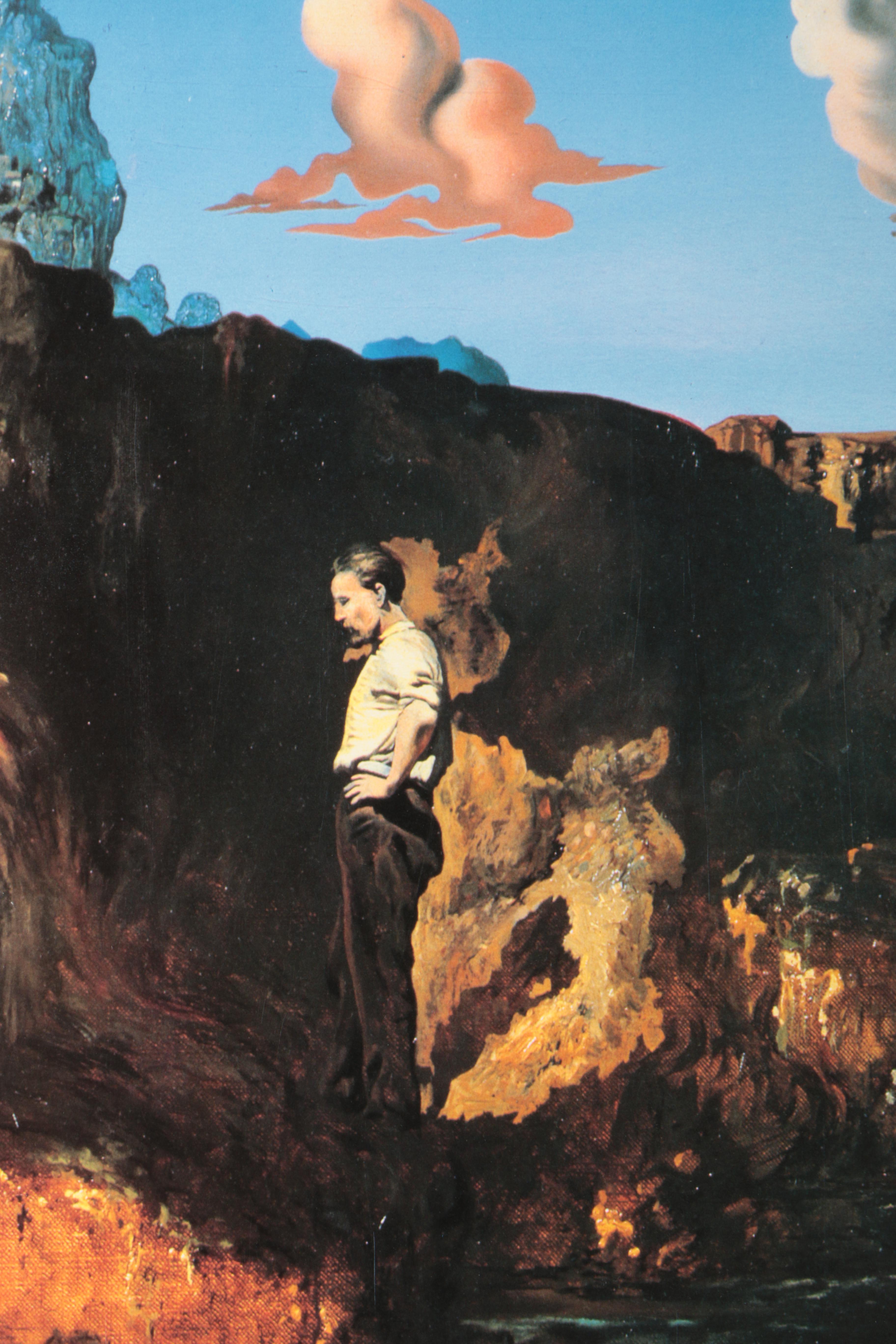 Offset Lithograph Poster After Salvador Dali "Swans Reflecting Elephants"