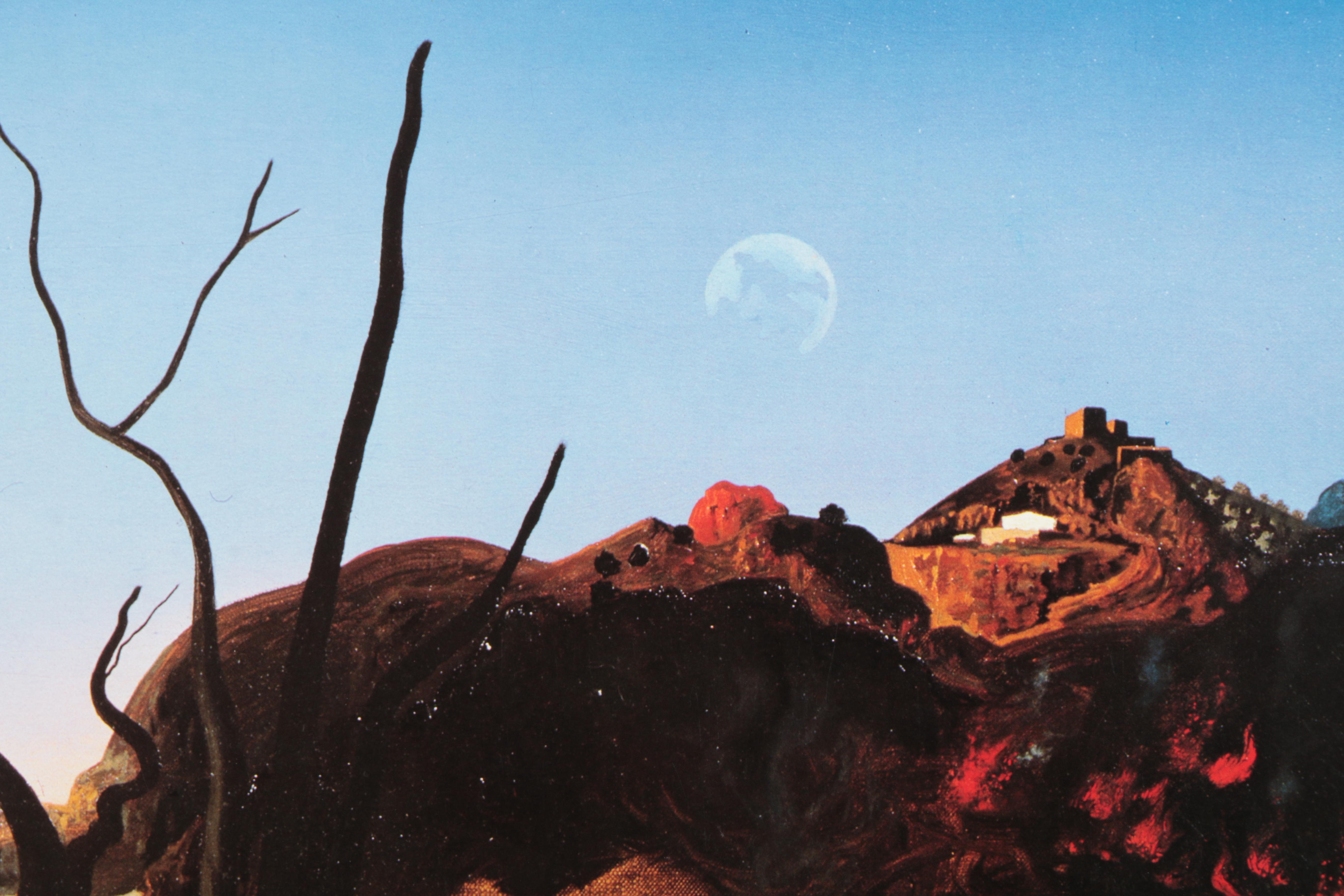 Offset Lithograph Poster After Salvador Dali "Swans Reflecting Elephants"