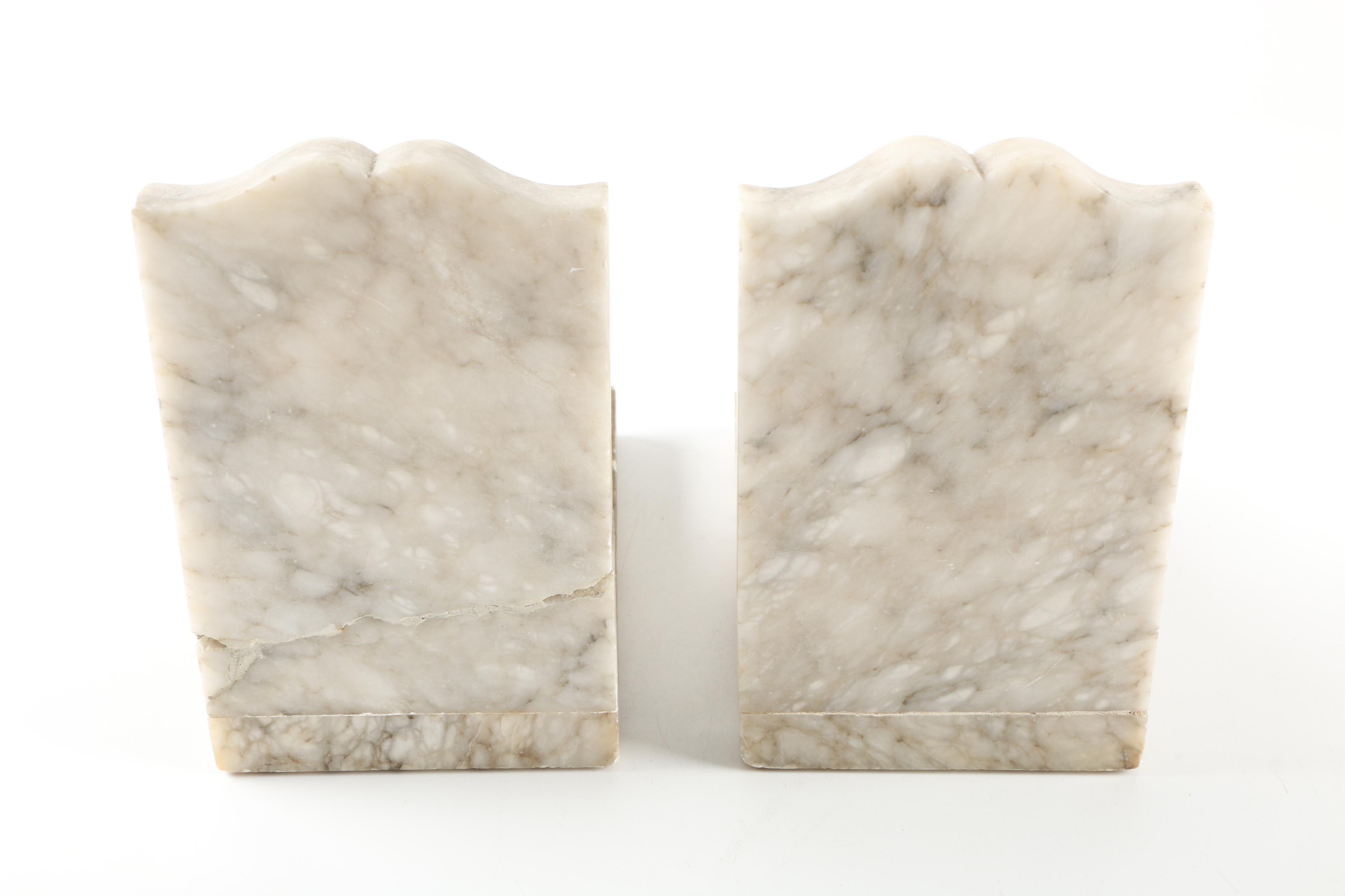 Alabaster Bookends