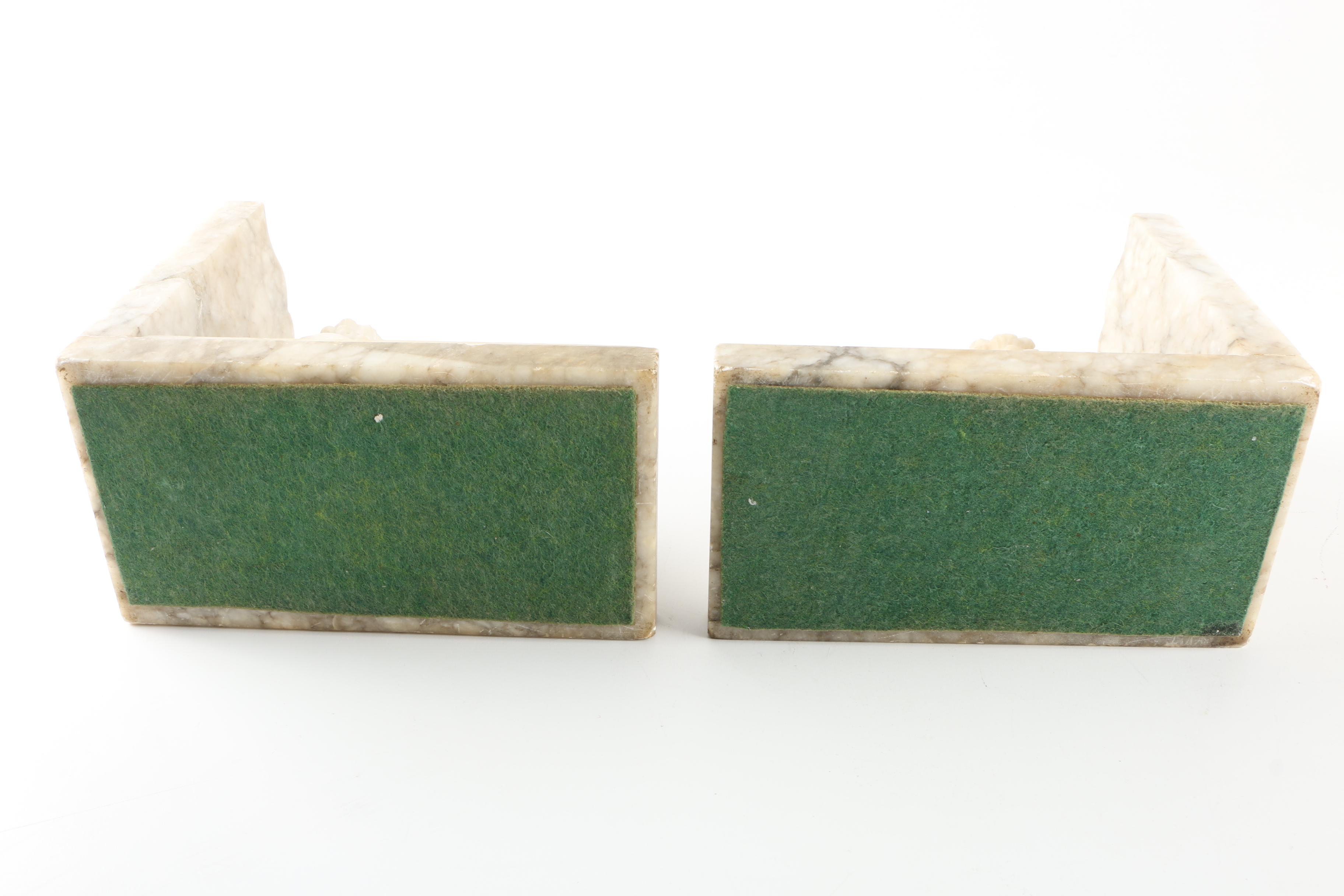 Alabaster Bookends