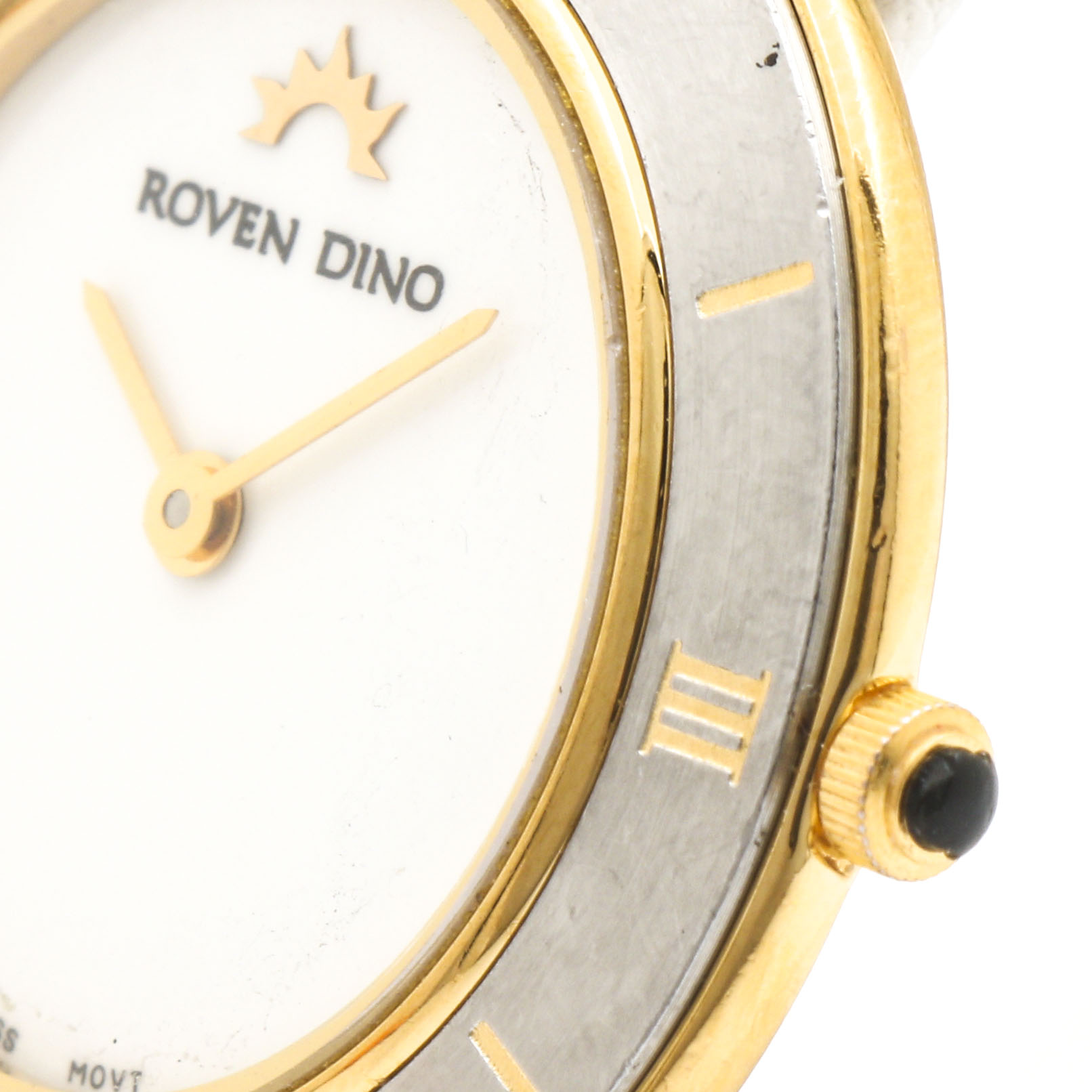 Roven Dino "Aristocrat" Stainless Steel Watch With Gold Tone Accents