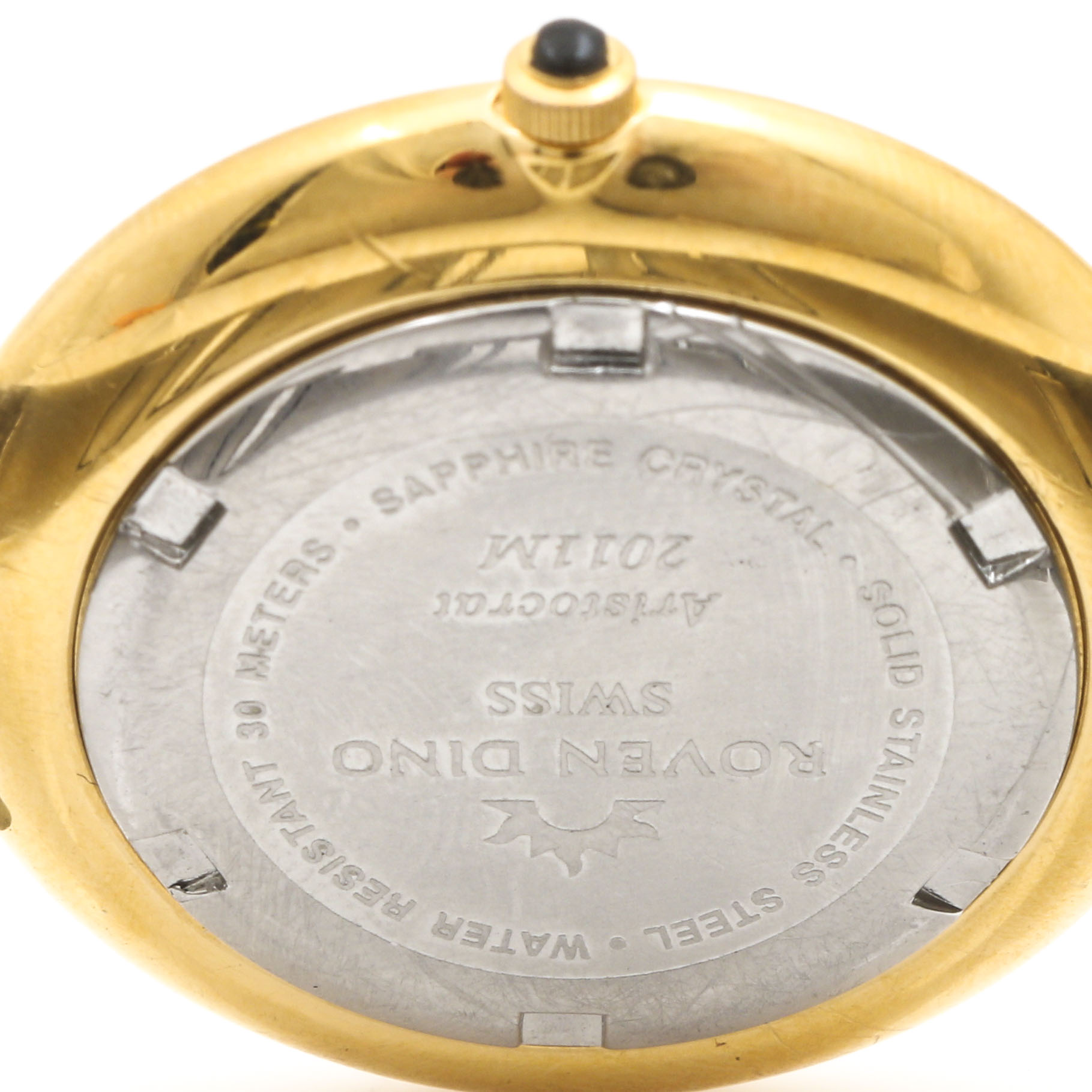 Roven Dino "Aristocrat" Stainless Steel Watch With Gold Tone Accents