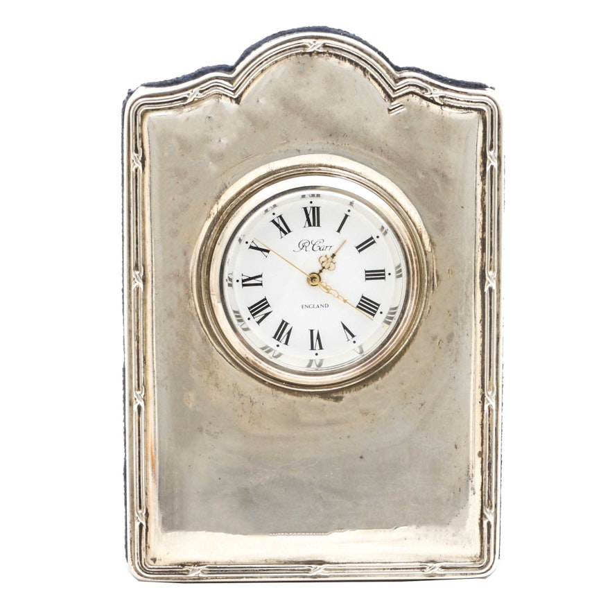 R. Carr Sterling Silver Desk Clock