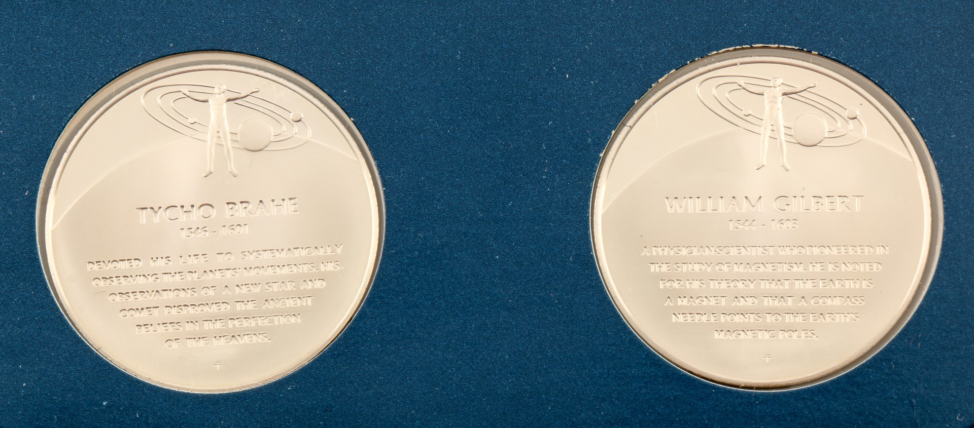 Twelve Franklin Mint "Medallic History of Science" Commemorative Silver Medals