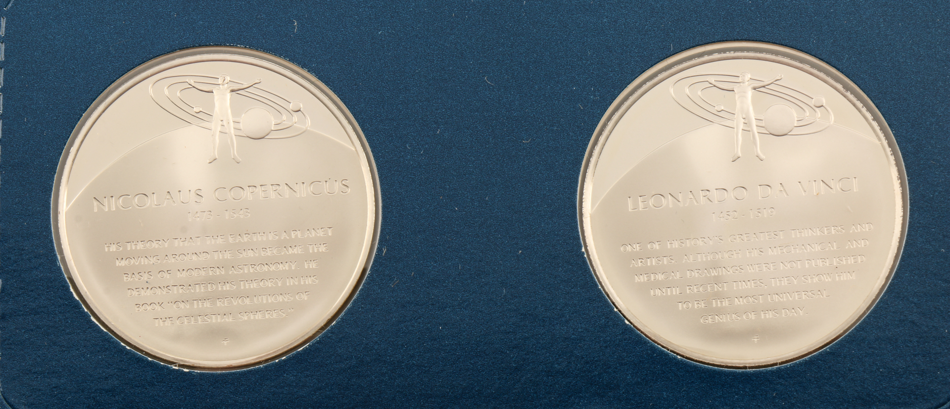 Twelve Franklin Mint "Medallic History of Science" Commemorative Silver Medals