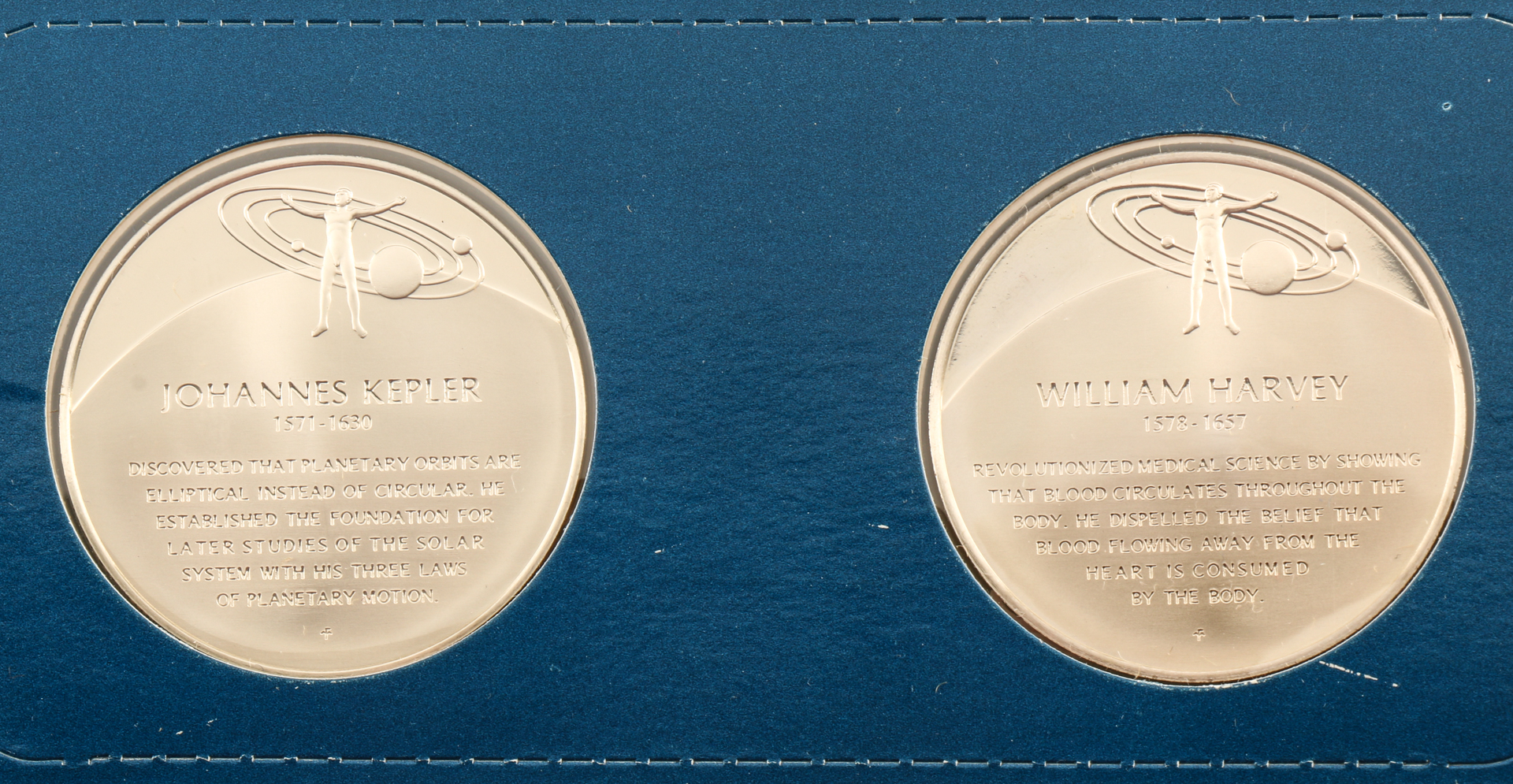 Twelve Franklin Mint "Medallic History of Science" Commemorative Silver Medals