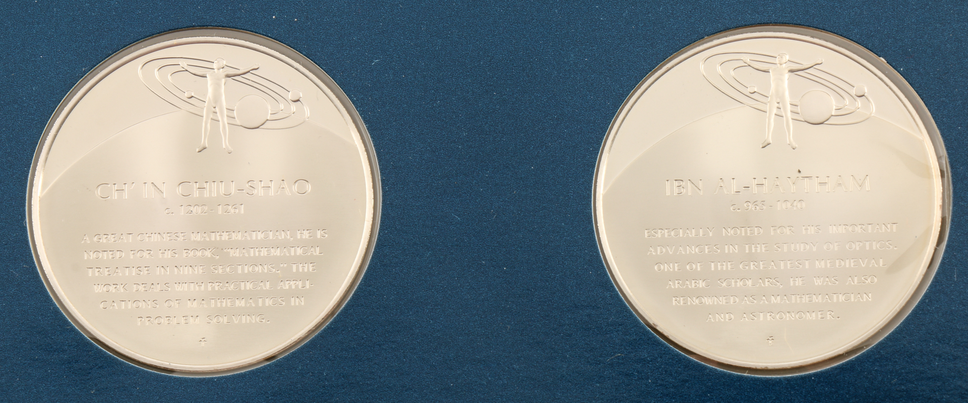 Twelve Franklin Mint "Medallic History of Science" Commemorative Silver Medals