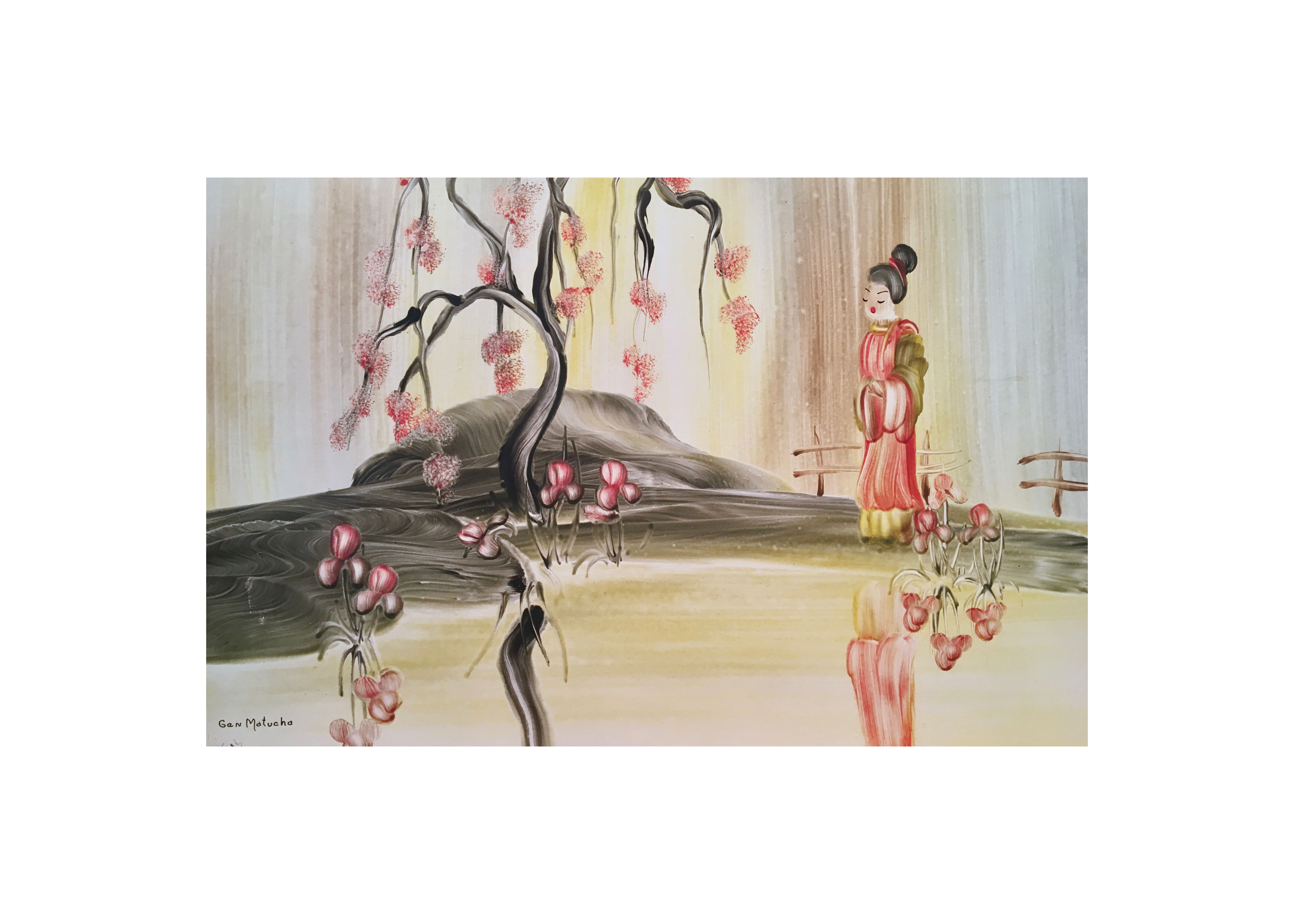 Japanese Garden by Genevieve Matucha, 1940's