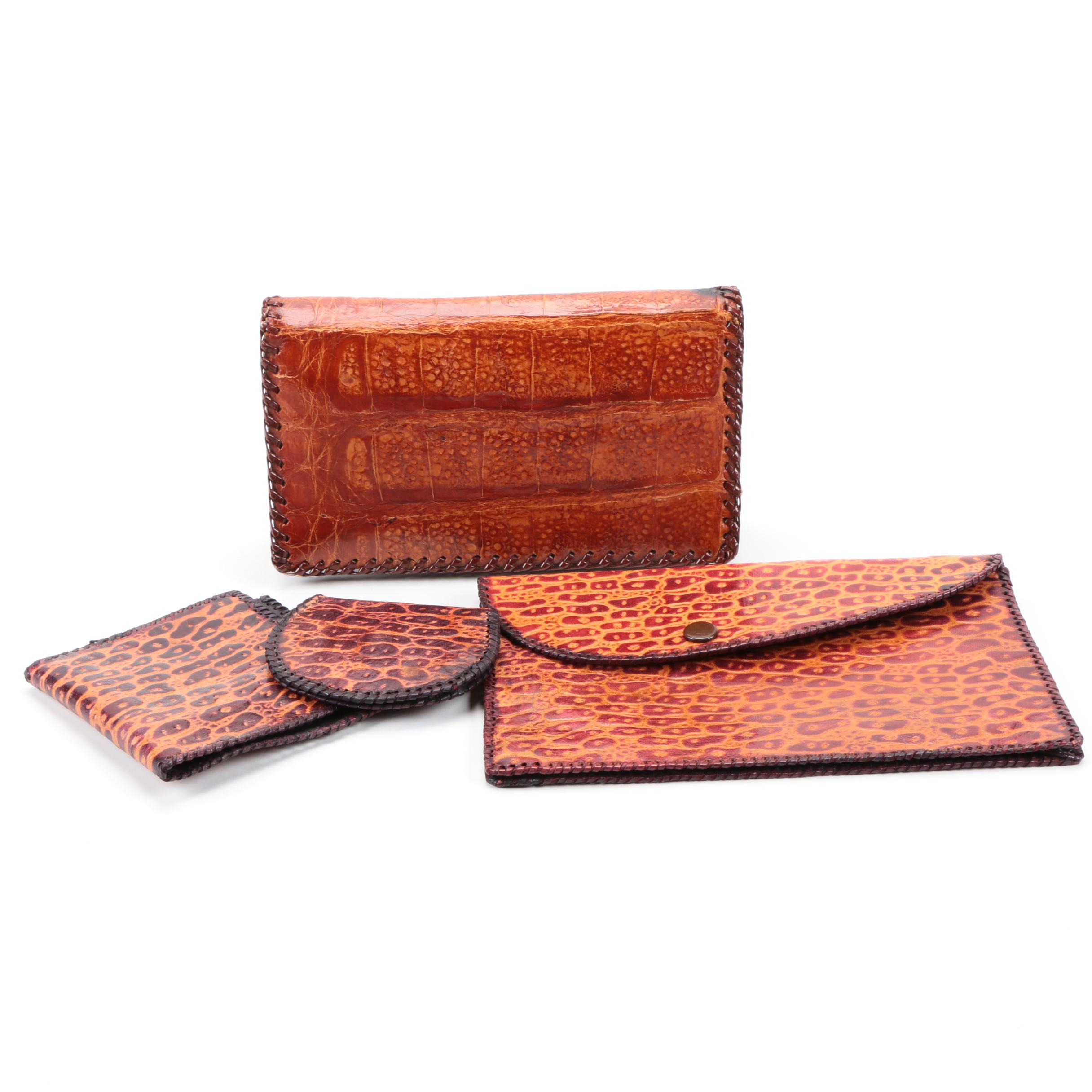 Vintage Leather Wallets Including Alligator