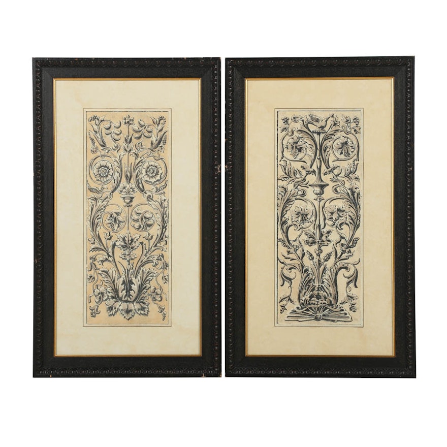 Pair of Giclees on Paper "Renaissance Panel I" and "Renaissance Panel II"