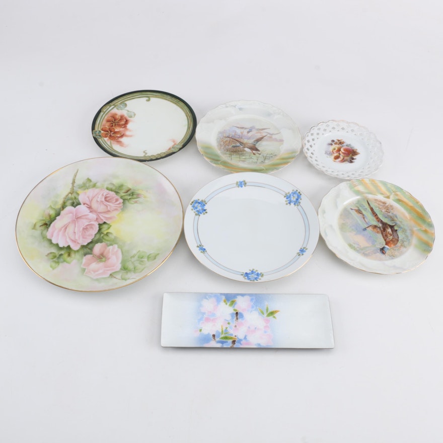 Hand Painted Porcelain Plates Including Favorite Bavaria