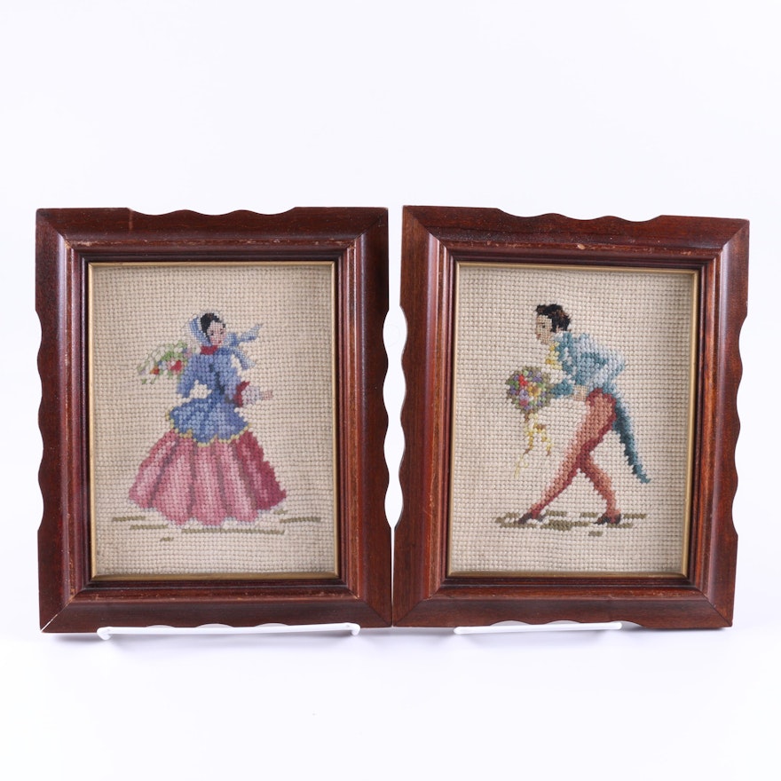 Pair of Framed Needlepoint Artworks