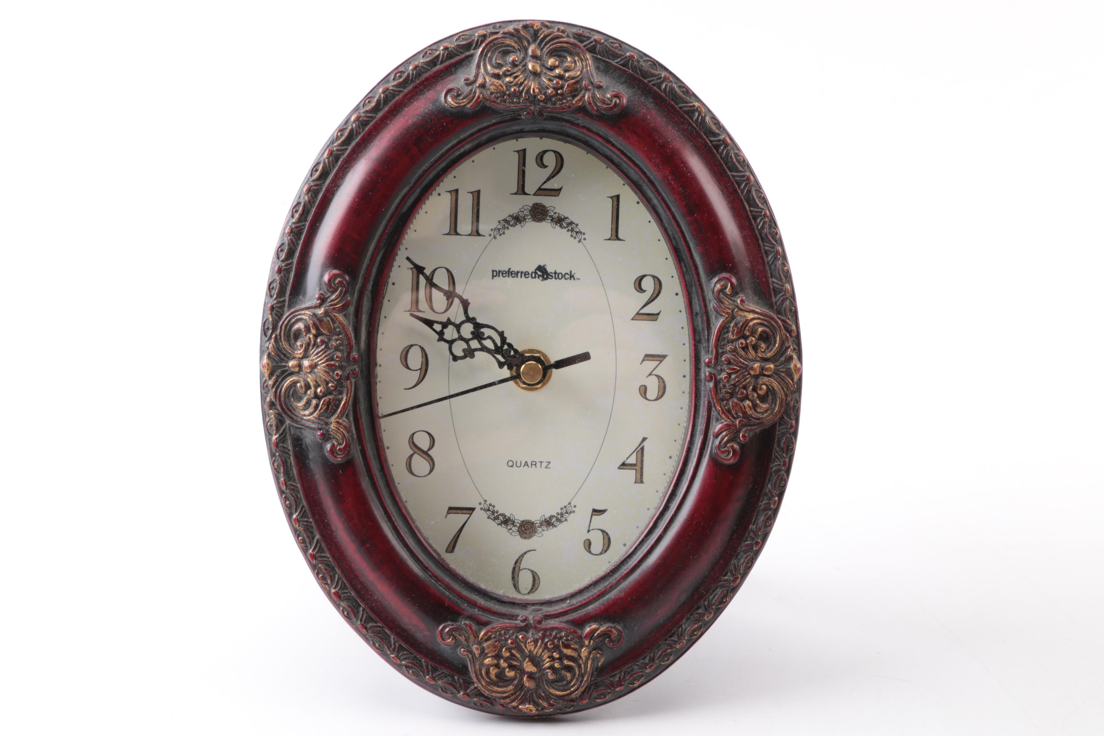 Daniel Dakota "Tempus Fugit" Mantel Clock and Preferred Stock Shelf Clock