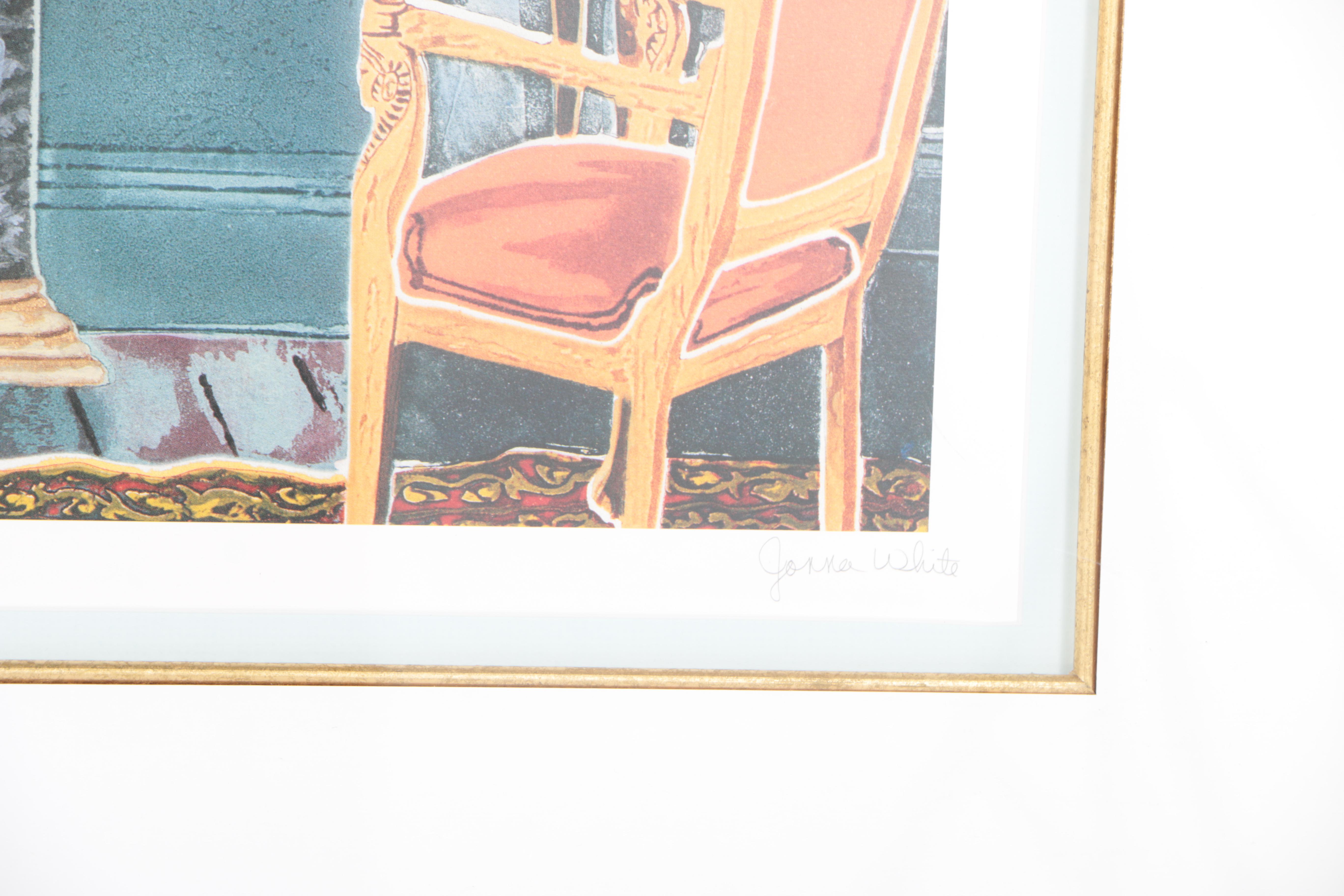 Jonna White Limited Edition Offset Lithograph "Blue Room"