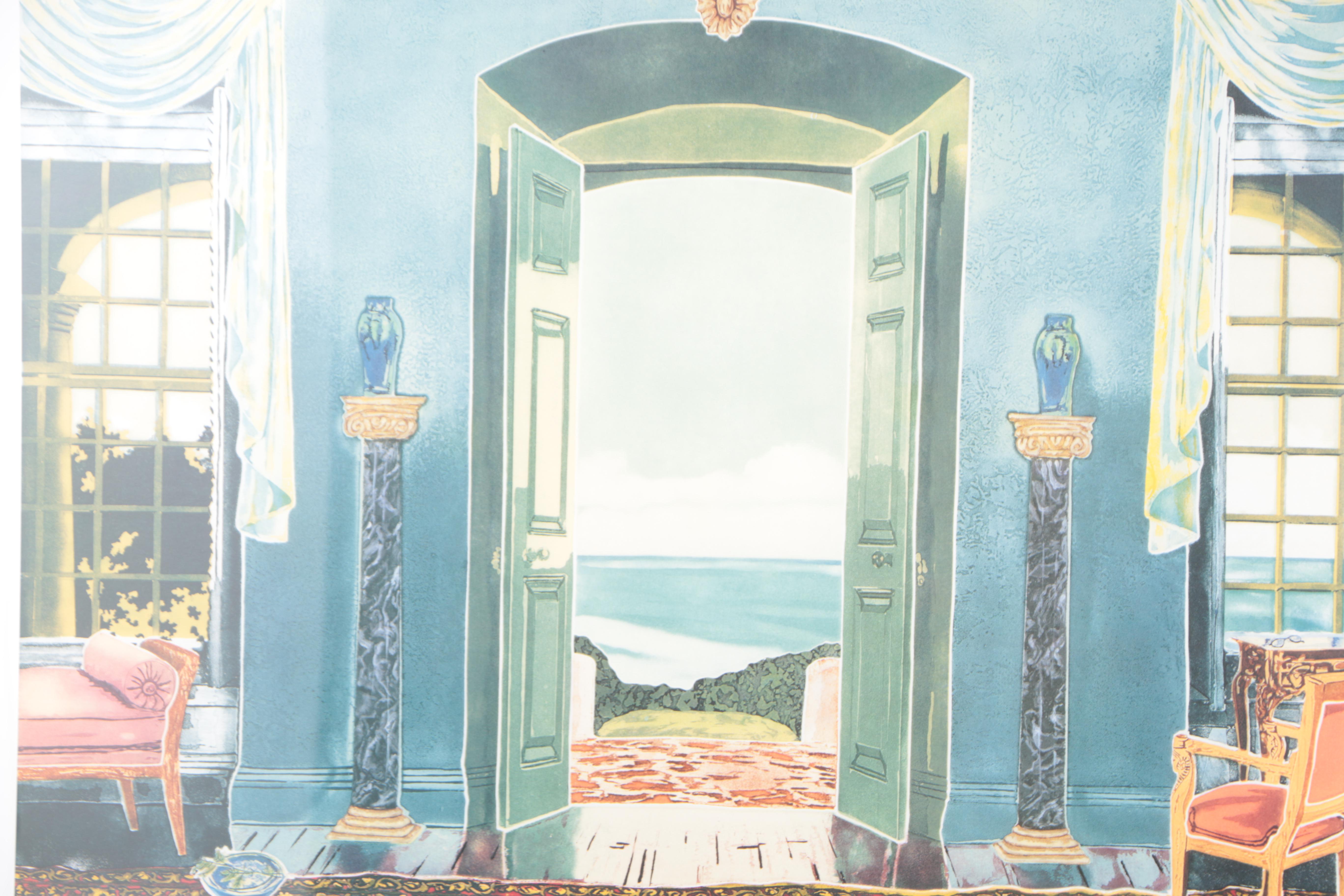 Jonna White Limited Edition Offset Lithograph "Blue Room"
