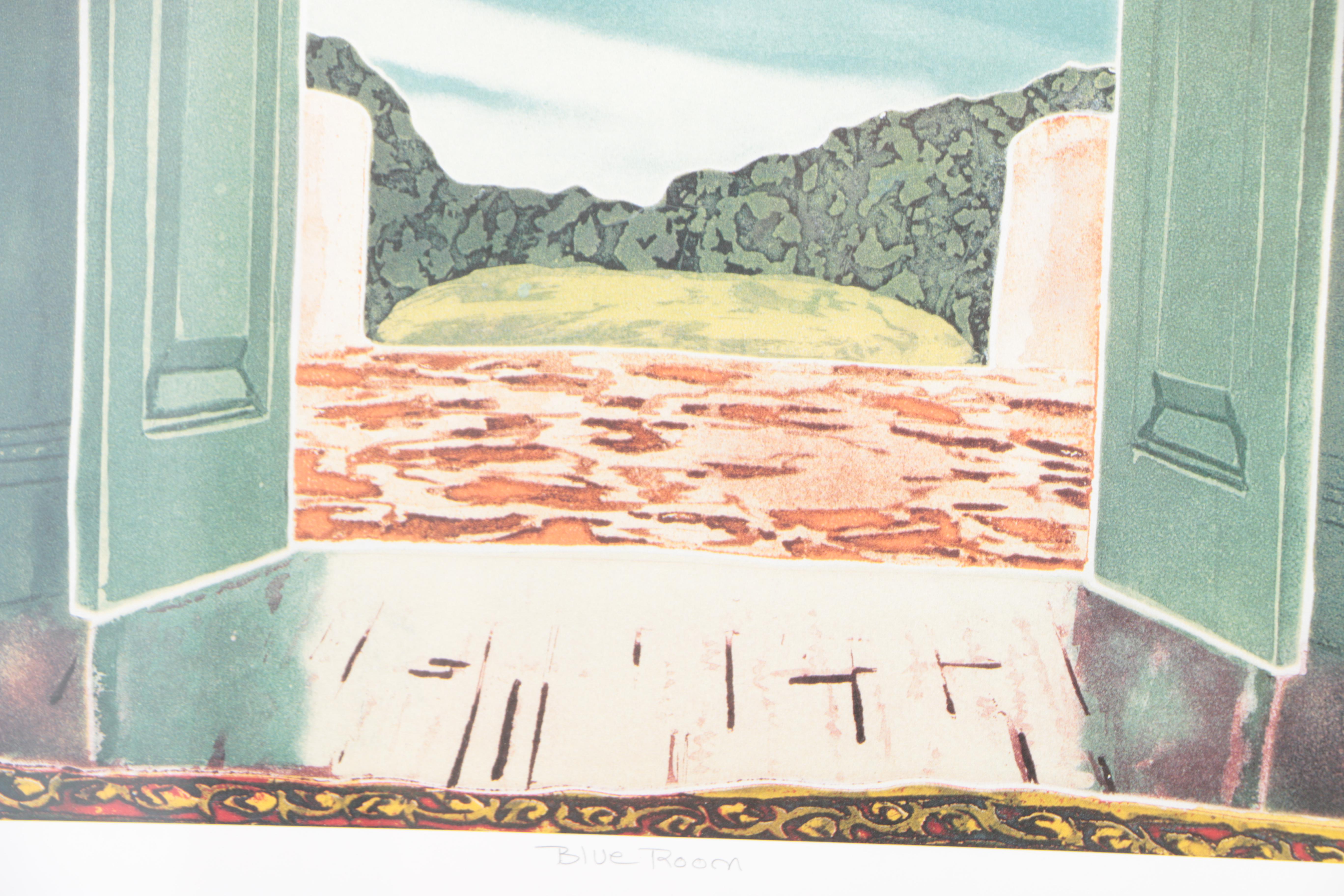 Jonna White Limited Edition Offset Lithograph "Blue Room"