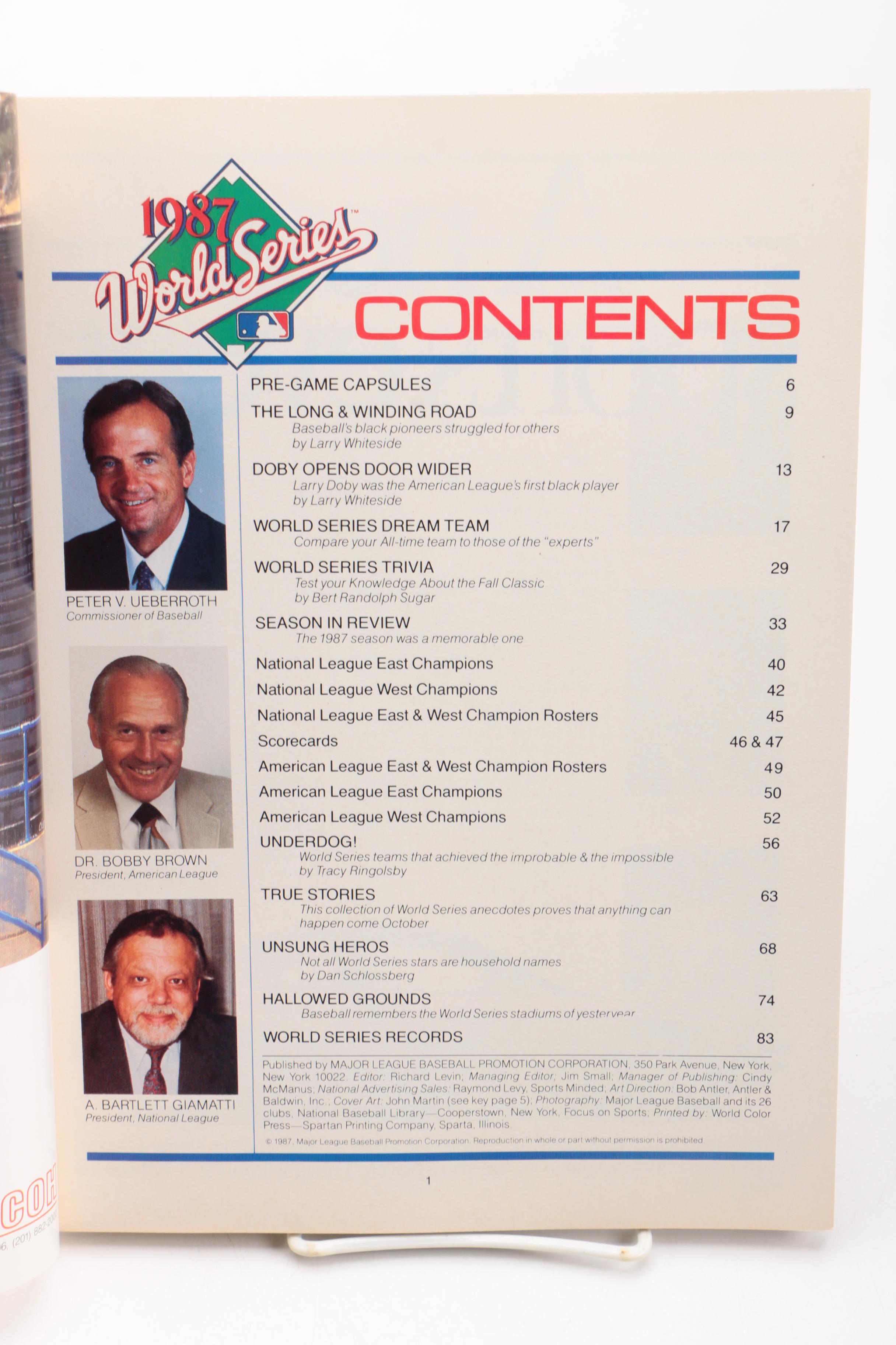 Set of Six Modern World Series Programs