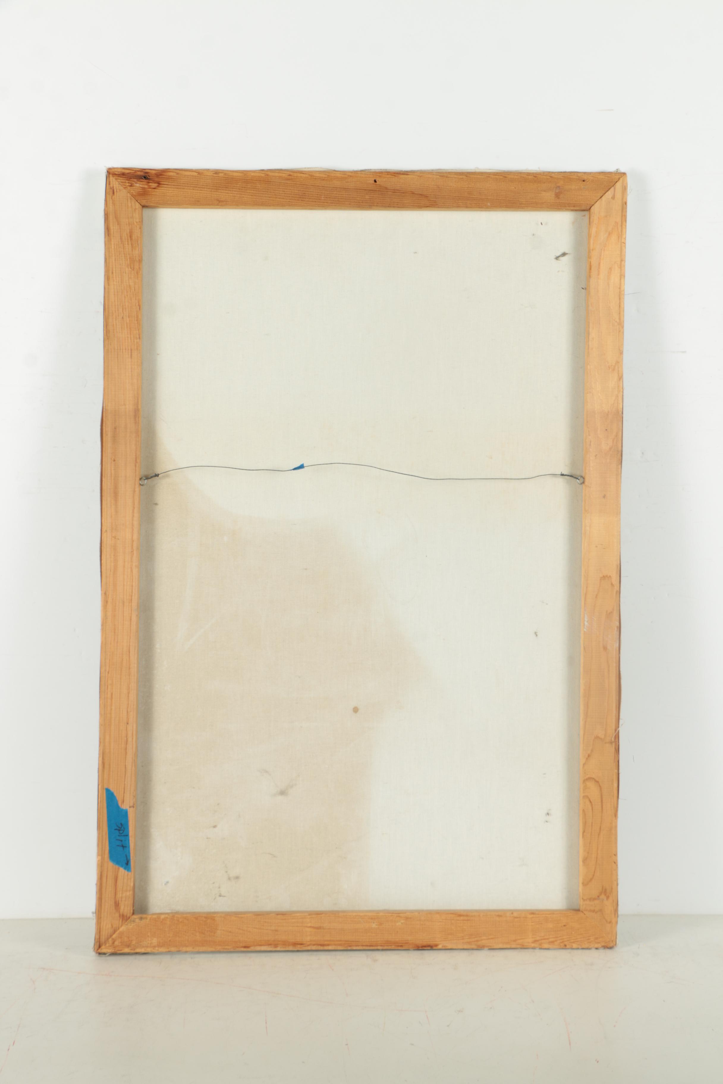 F. Hickey Oil Painting of Male Figure