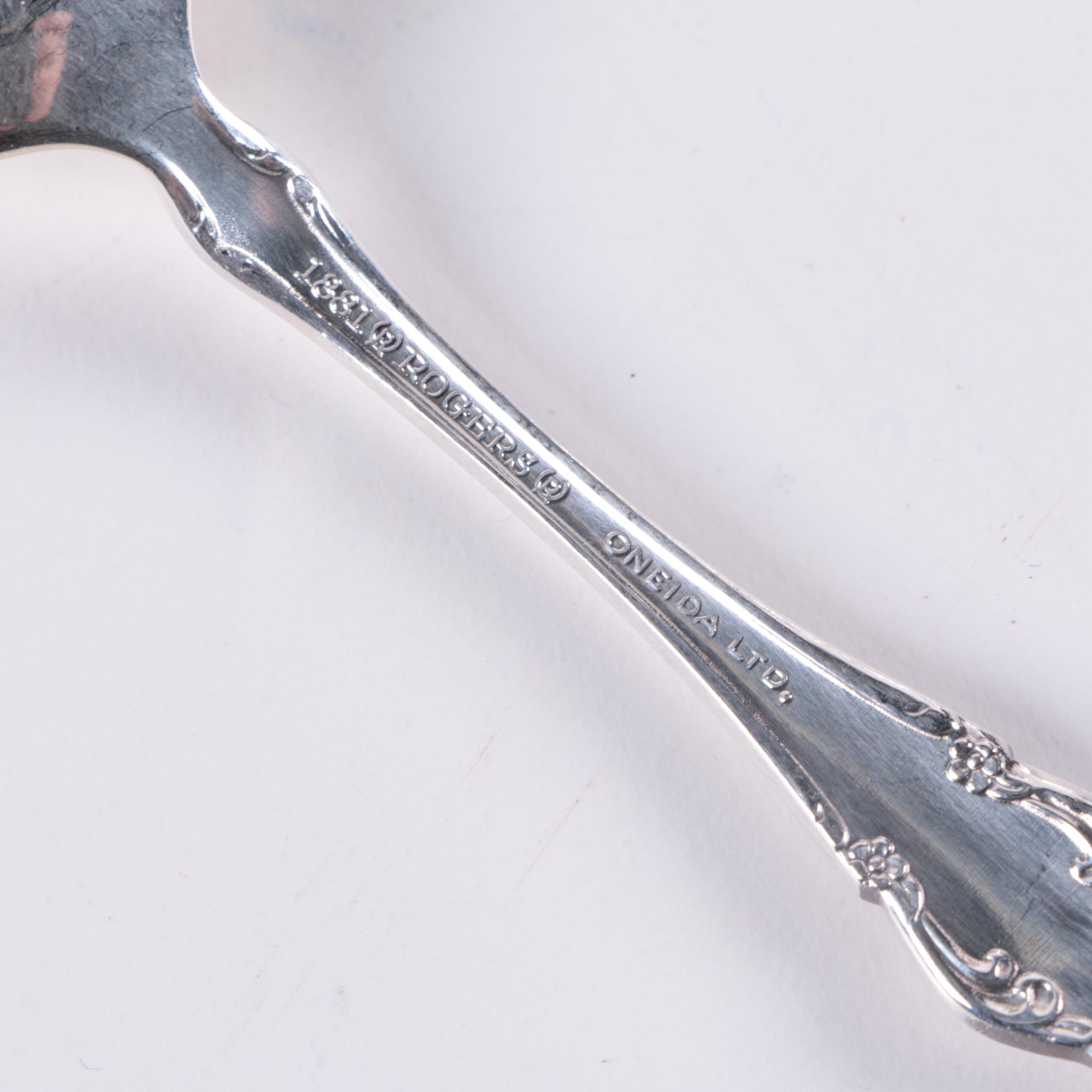 1881 Rogers by Oneida "Baroque Rose" Silver Plate Flatware with Chest