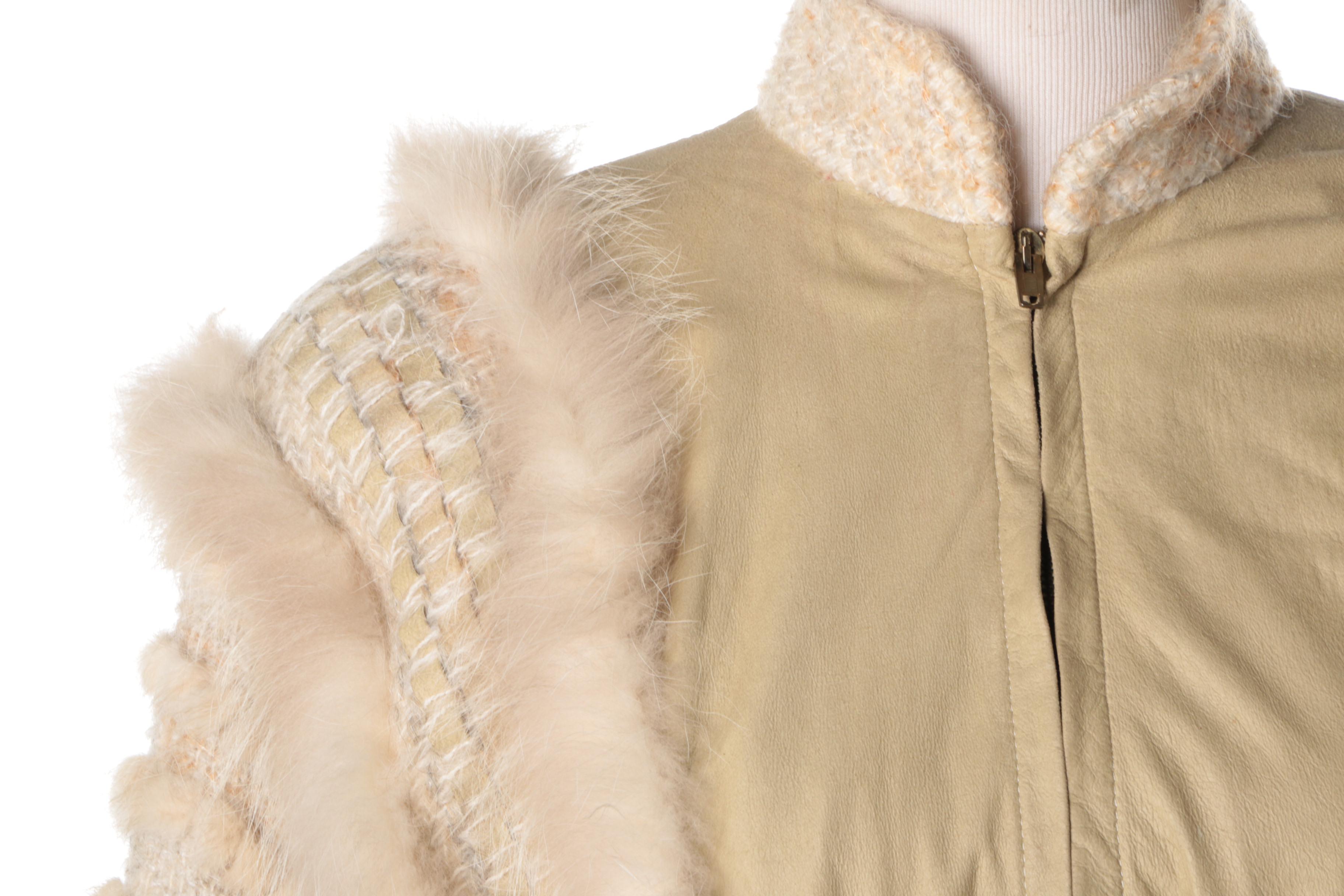 Fur Trimmed Knit Outerwear Featuring Schjelde