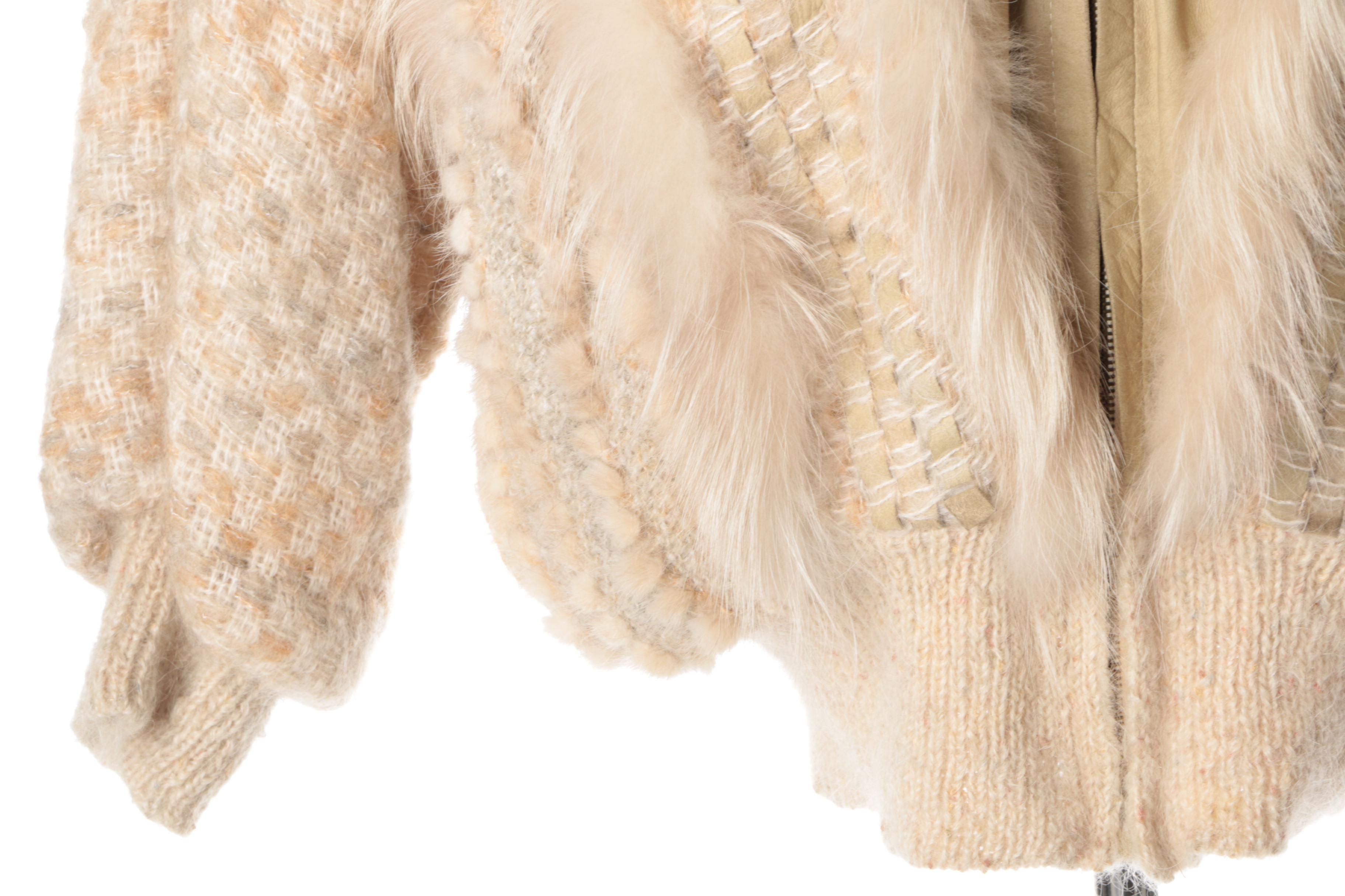 Fur Trimmed Knit Outerwear Featuring Schjelde