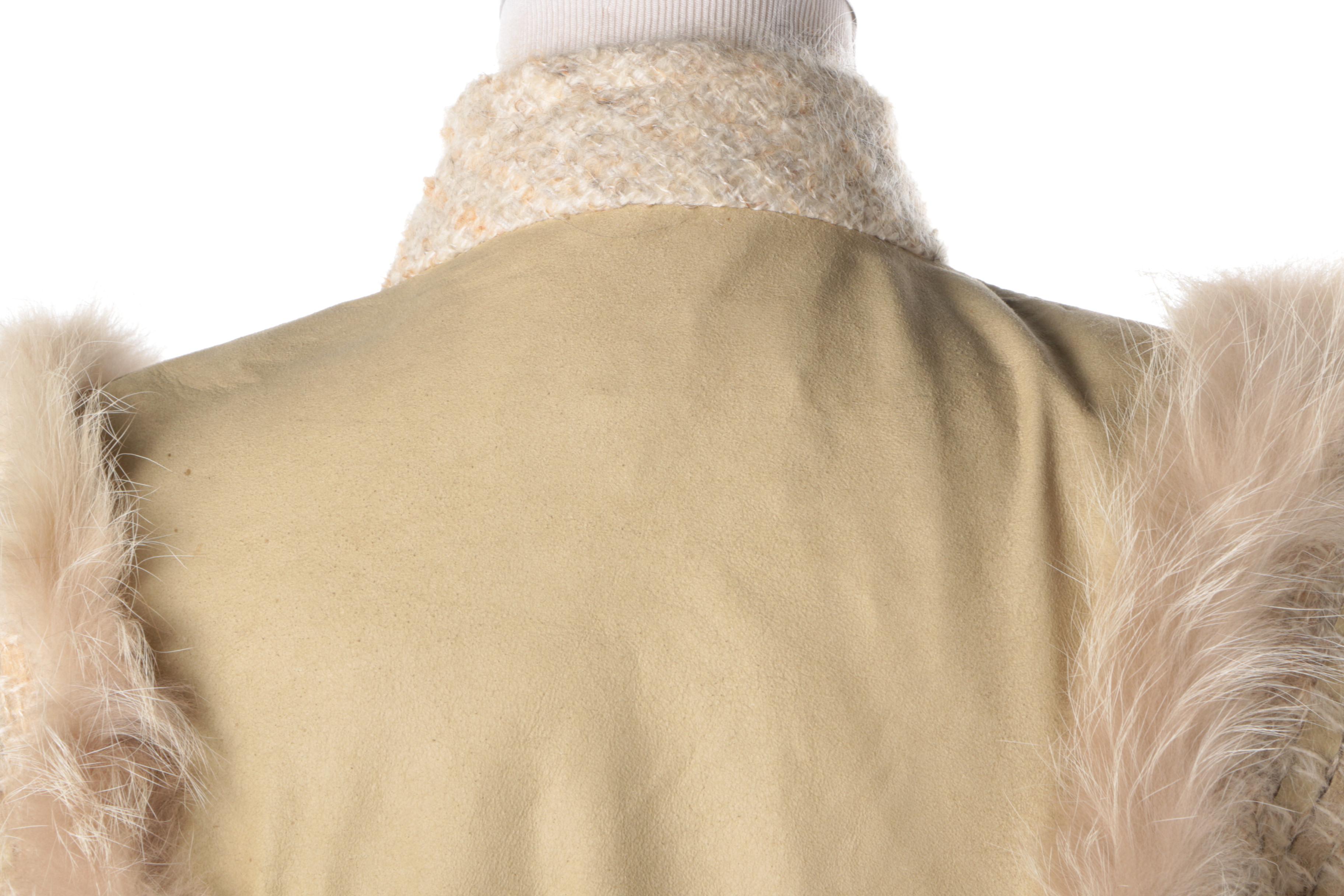 Fur Trimmed Knit Outerwear Featuring Schjelde