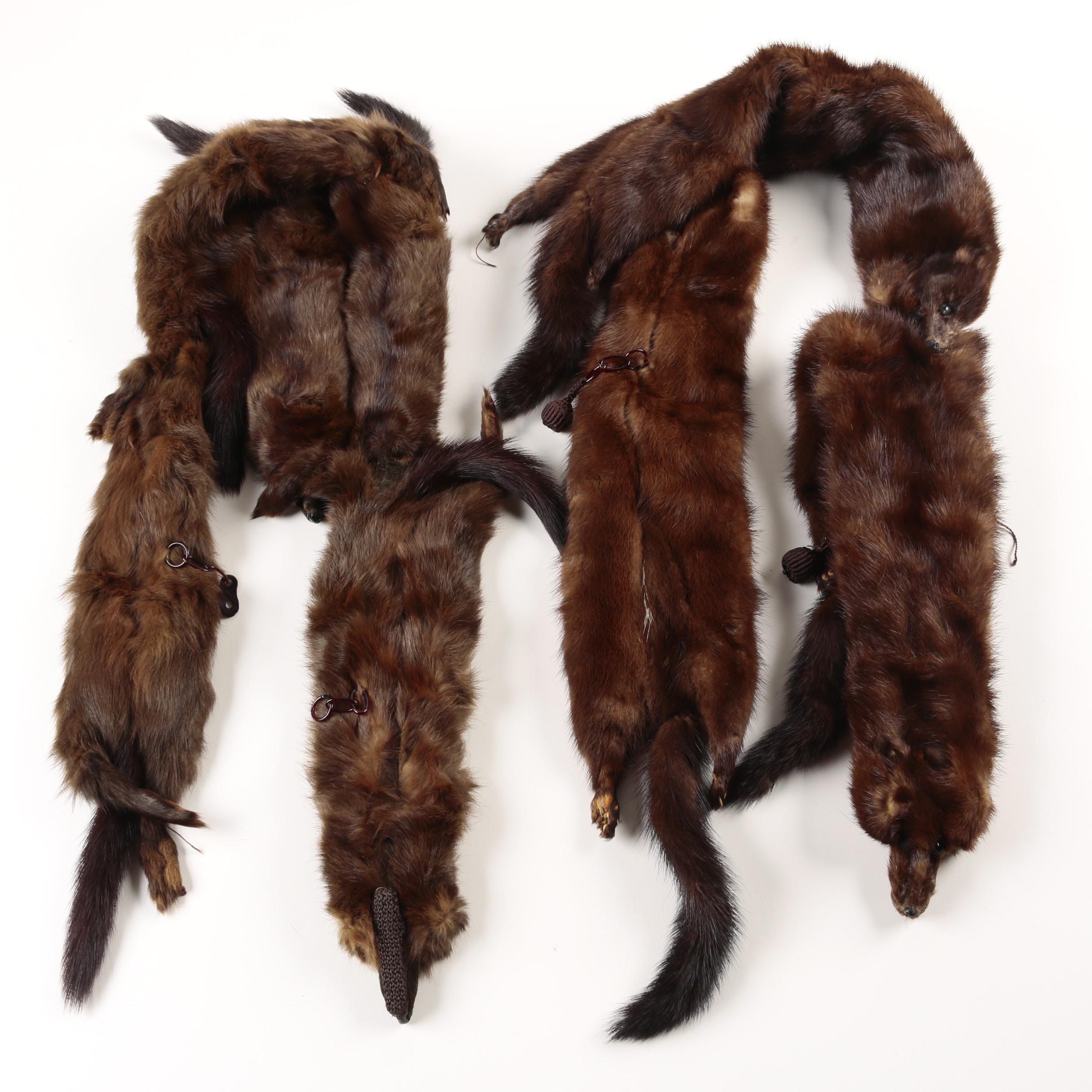 Vintage Ranch Mink Pelt Fur Stoles