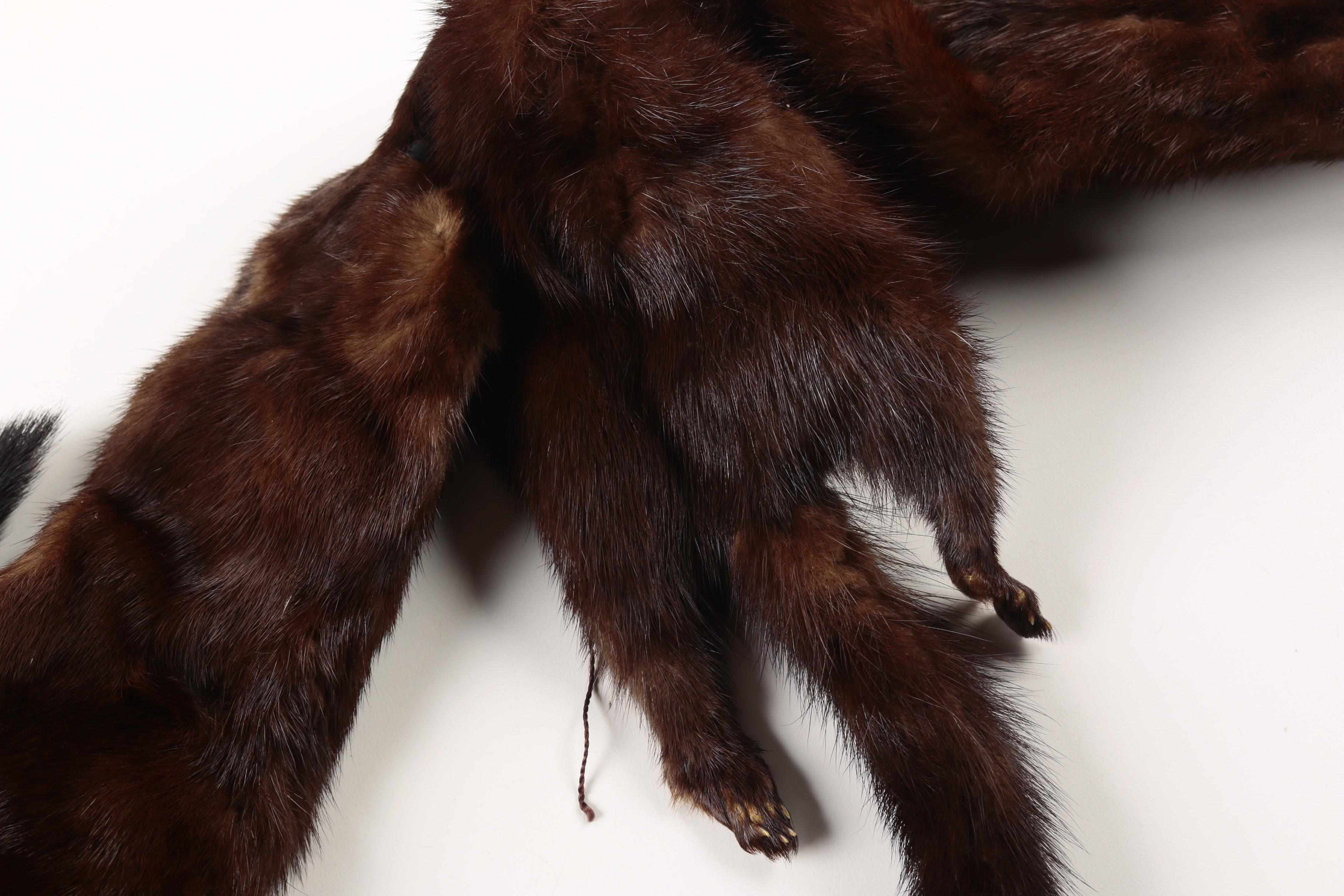 Vintage Ranch Mink Pelt Fur Stoles