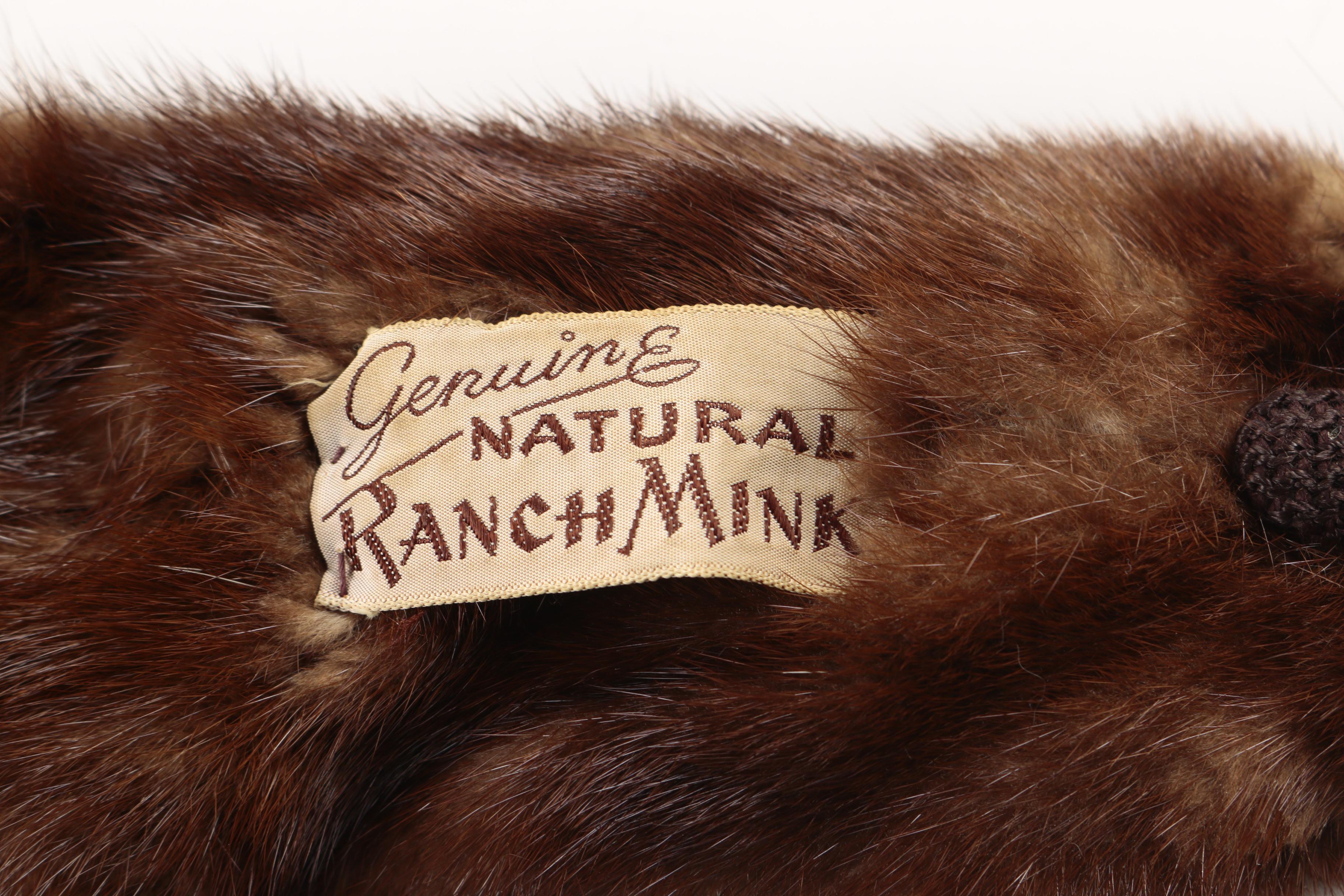 Vintage Ranch Mink Pelt Fur Stoles