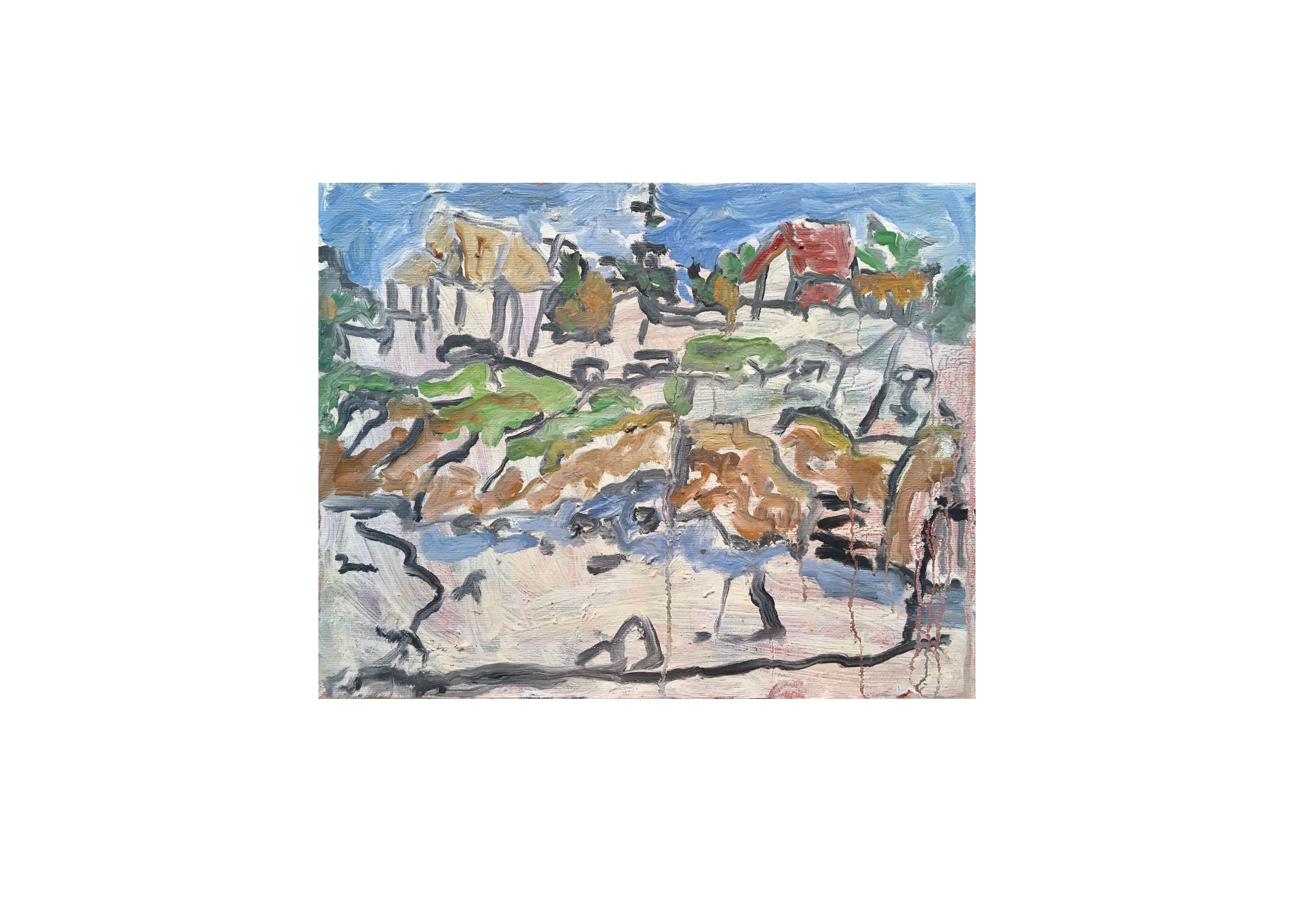 Carmel Beach Scene by Victor di Gesu, 1950's