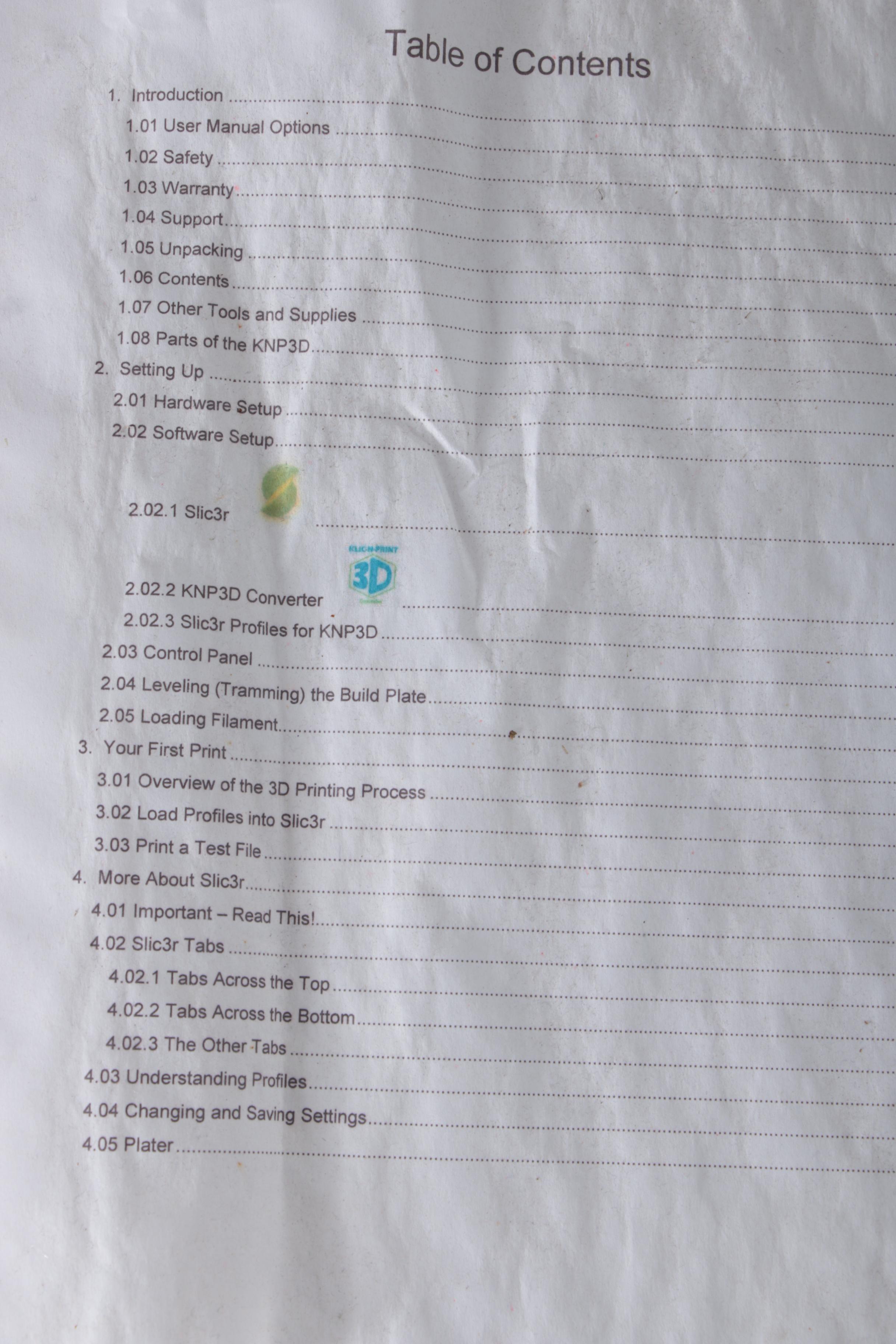 Klic-N-Print 3D Printer