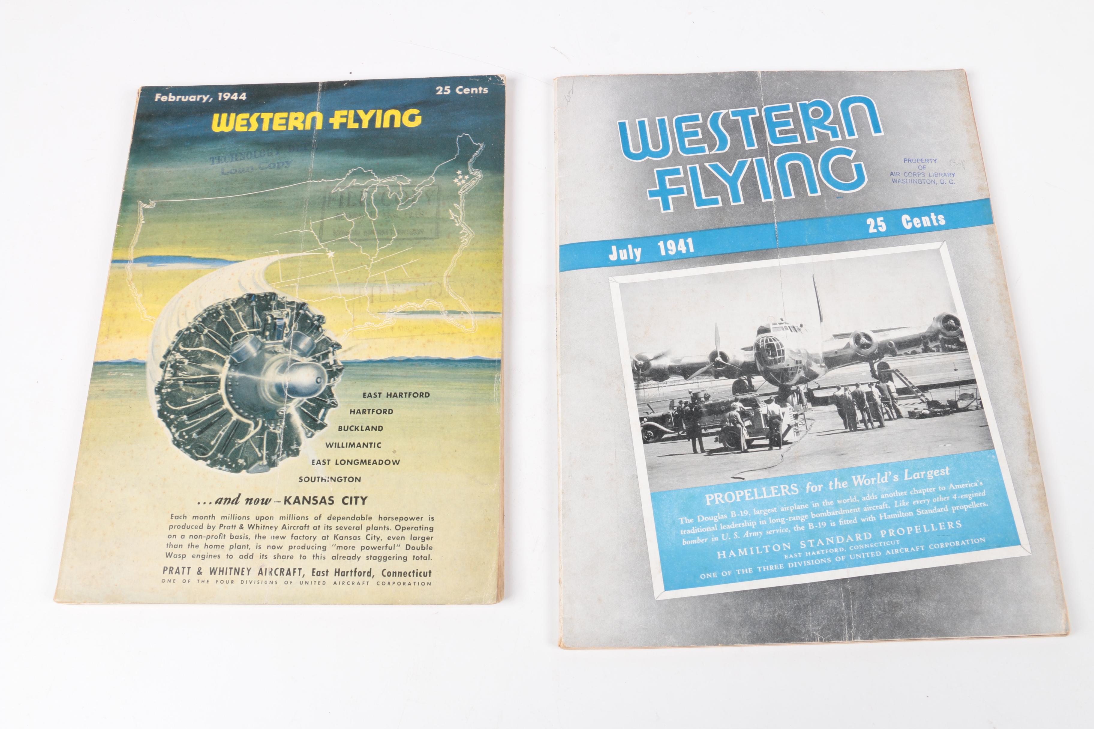 Collection of "Western Flying" Magazine