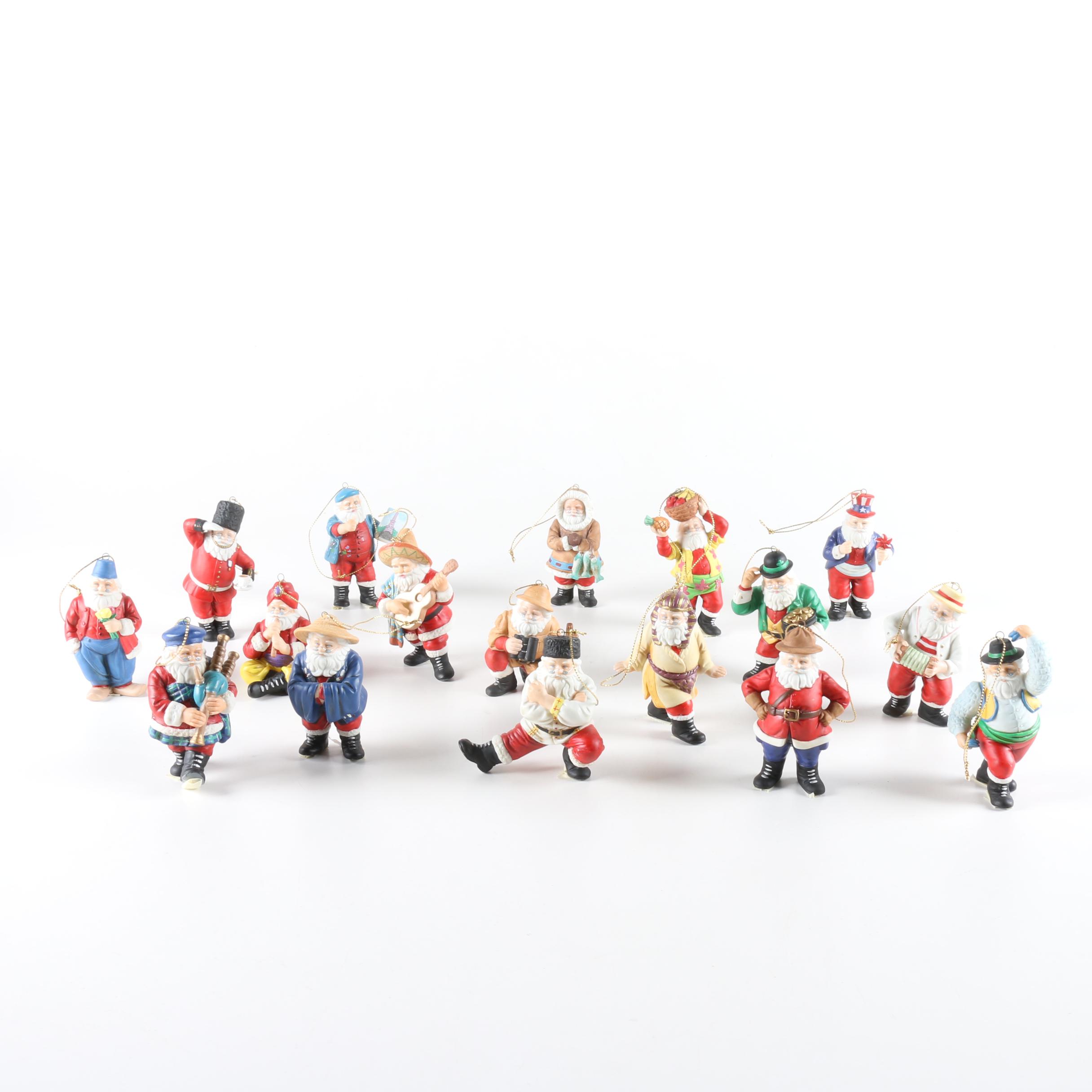 Santa Around the World Christmas Ornaments