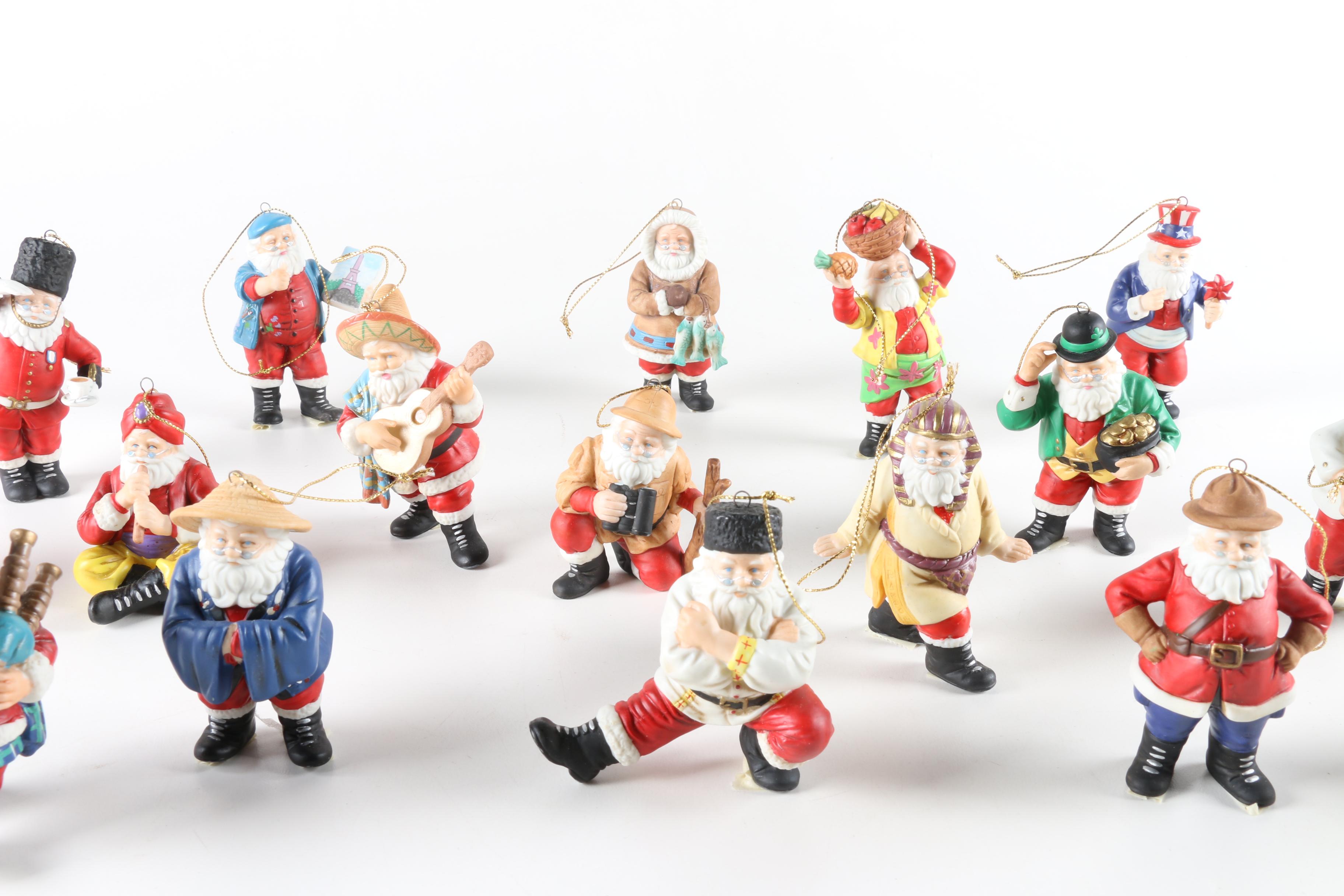 Santa Around the World Christmas Ornaments