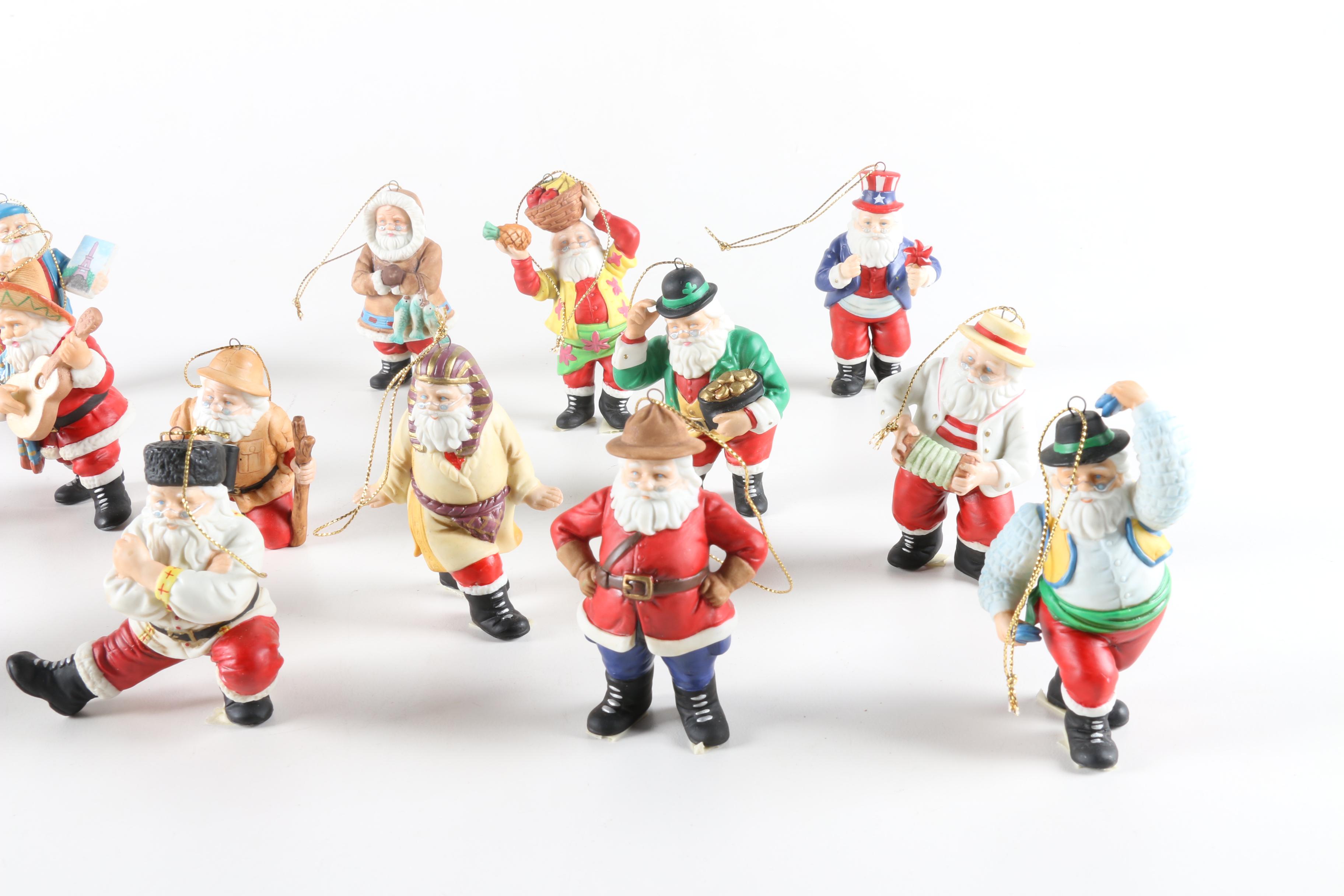 Santa Around the World Christmas Ornaments
