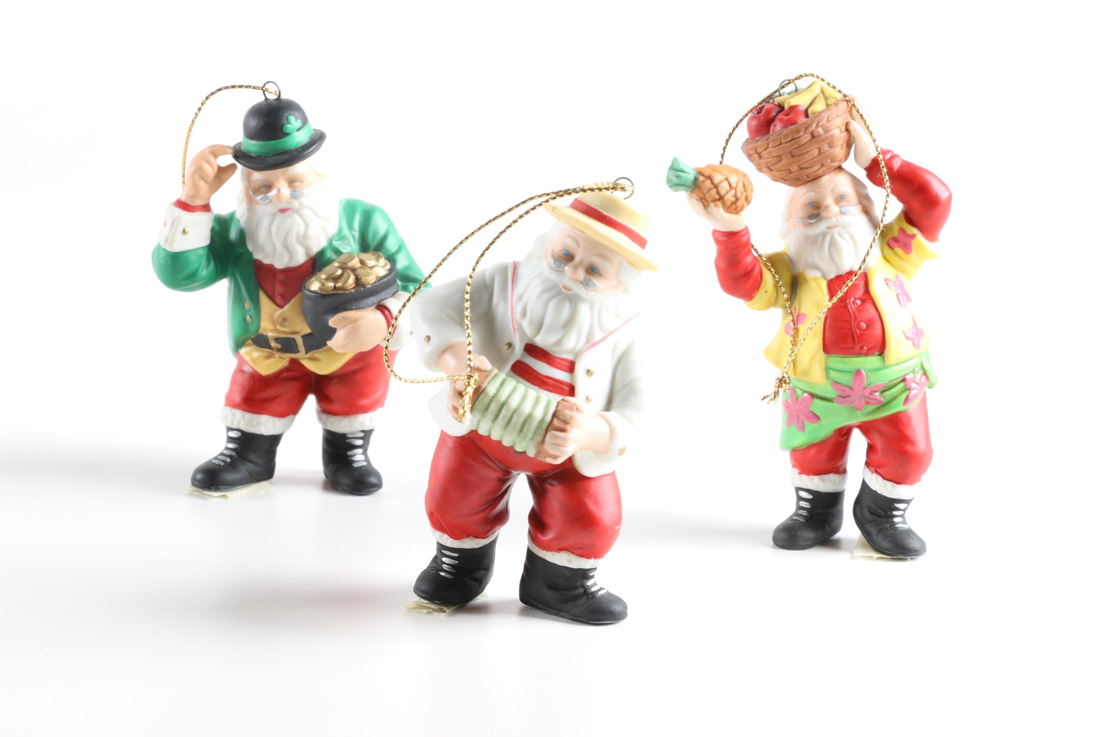 Santa Around the World Christmas Ornaments