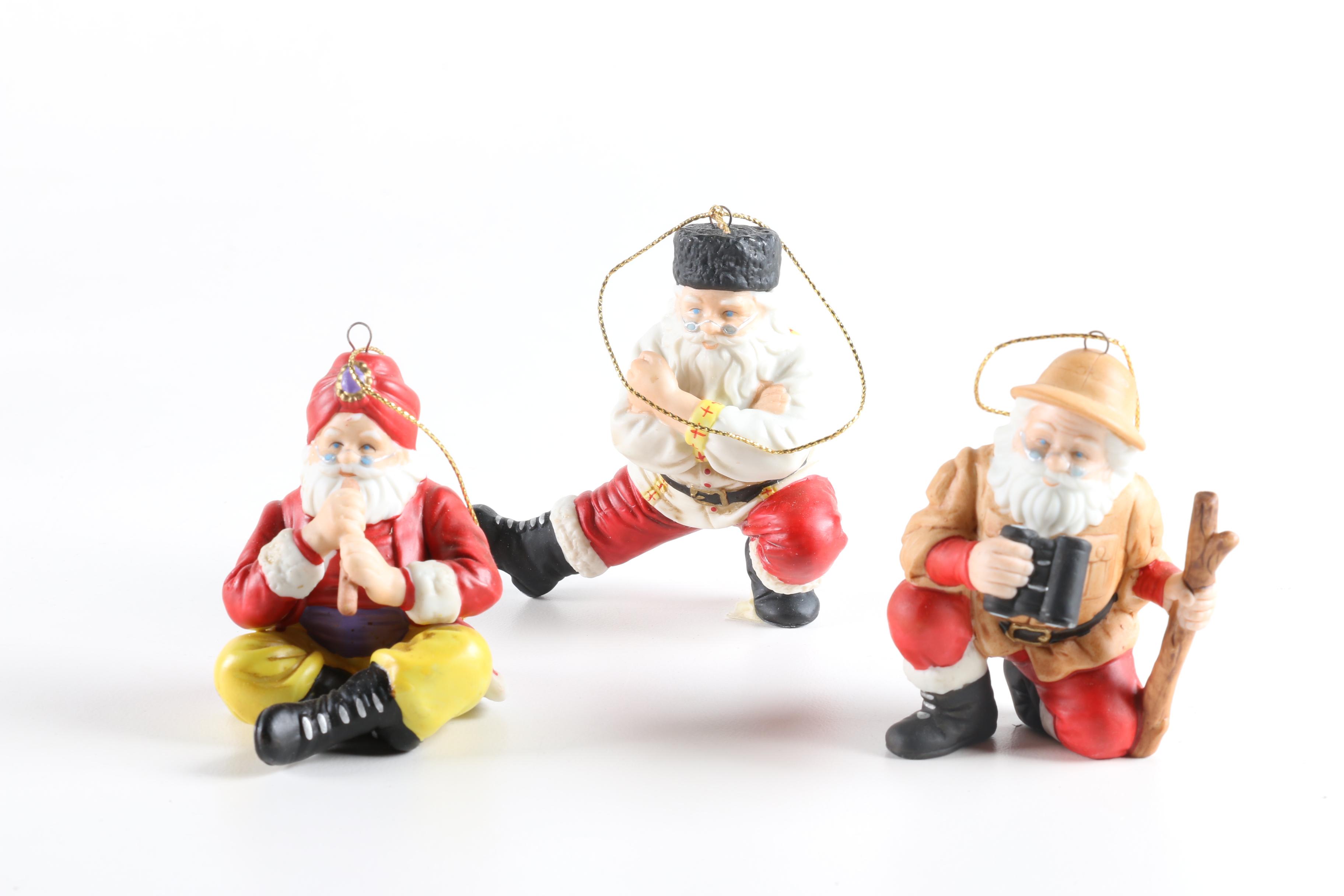 Santa Around the World Christmas Ornaments