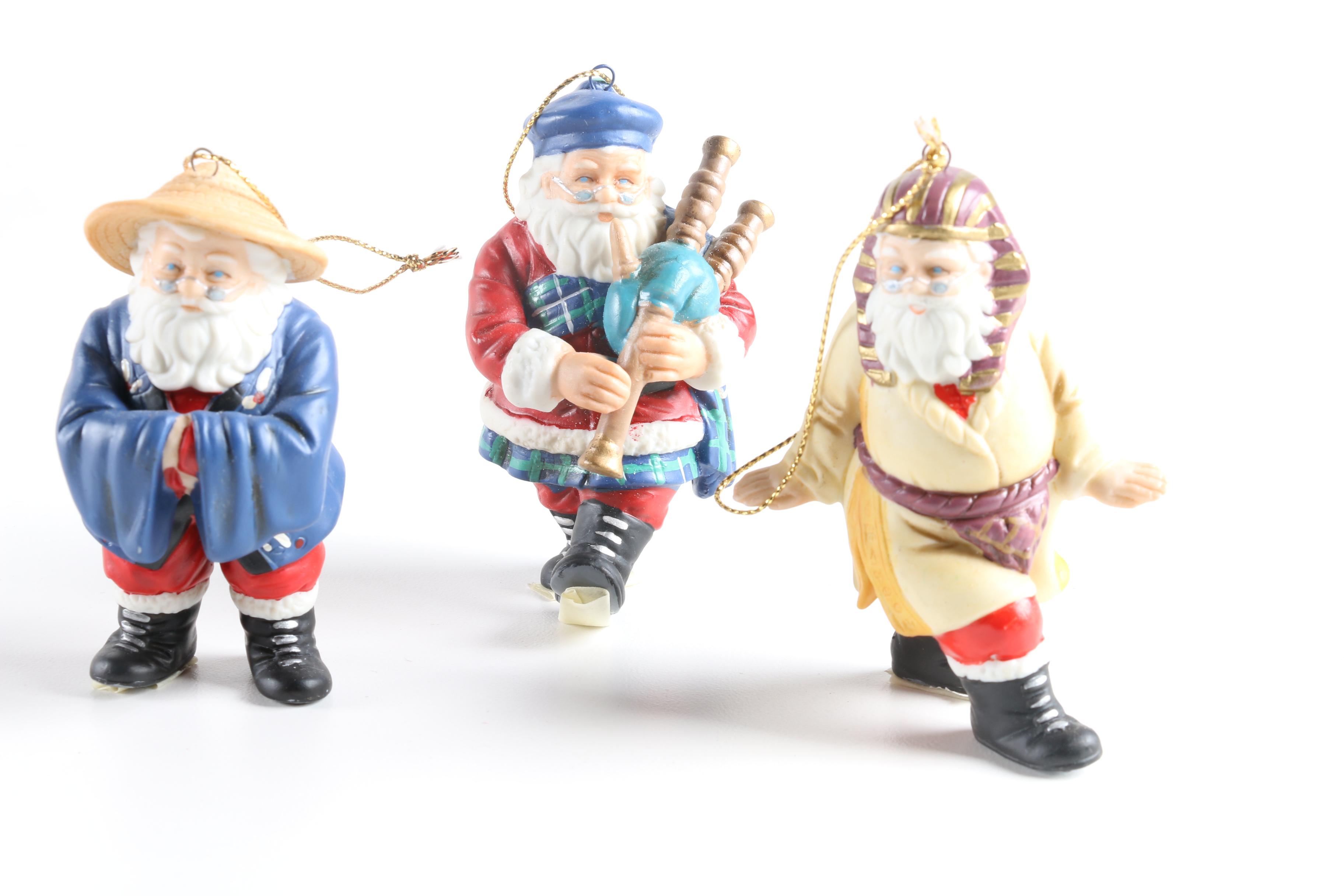 Santa Around the World Christmas Ornaments
