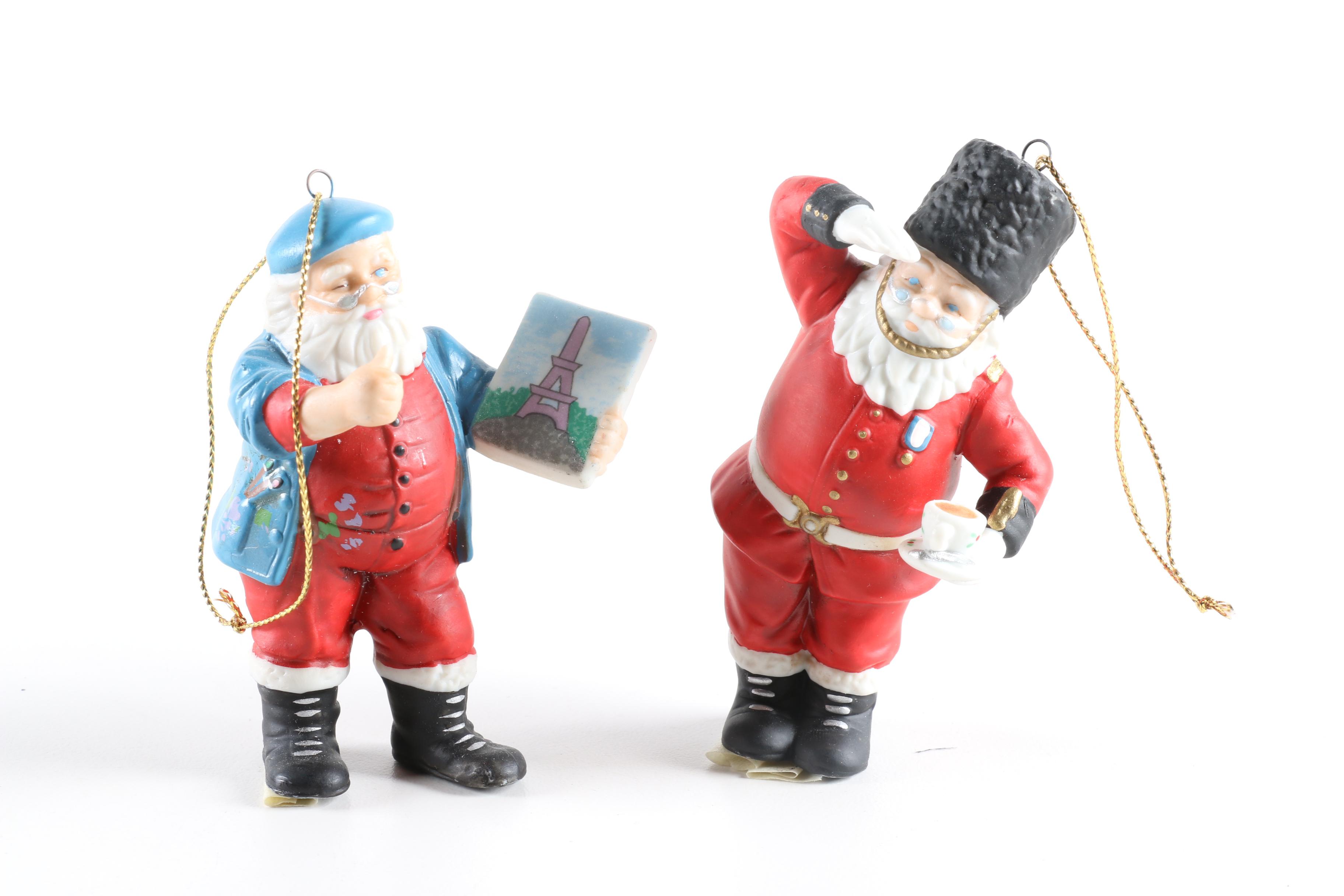 Santa Around the World Christmas Ornaments