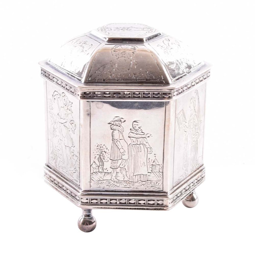 Vintage Metropolitan Museum of Art Reproduction Sterling Silver Marriage Box