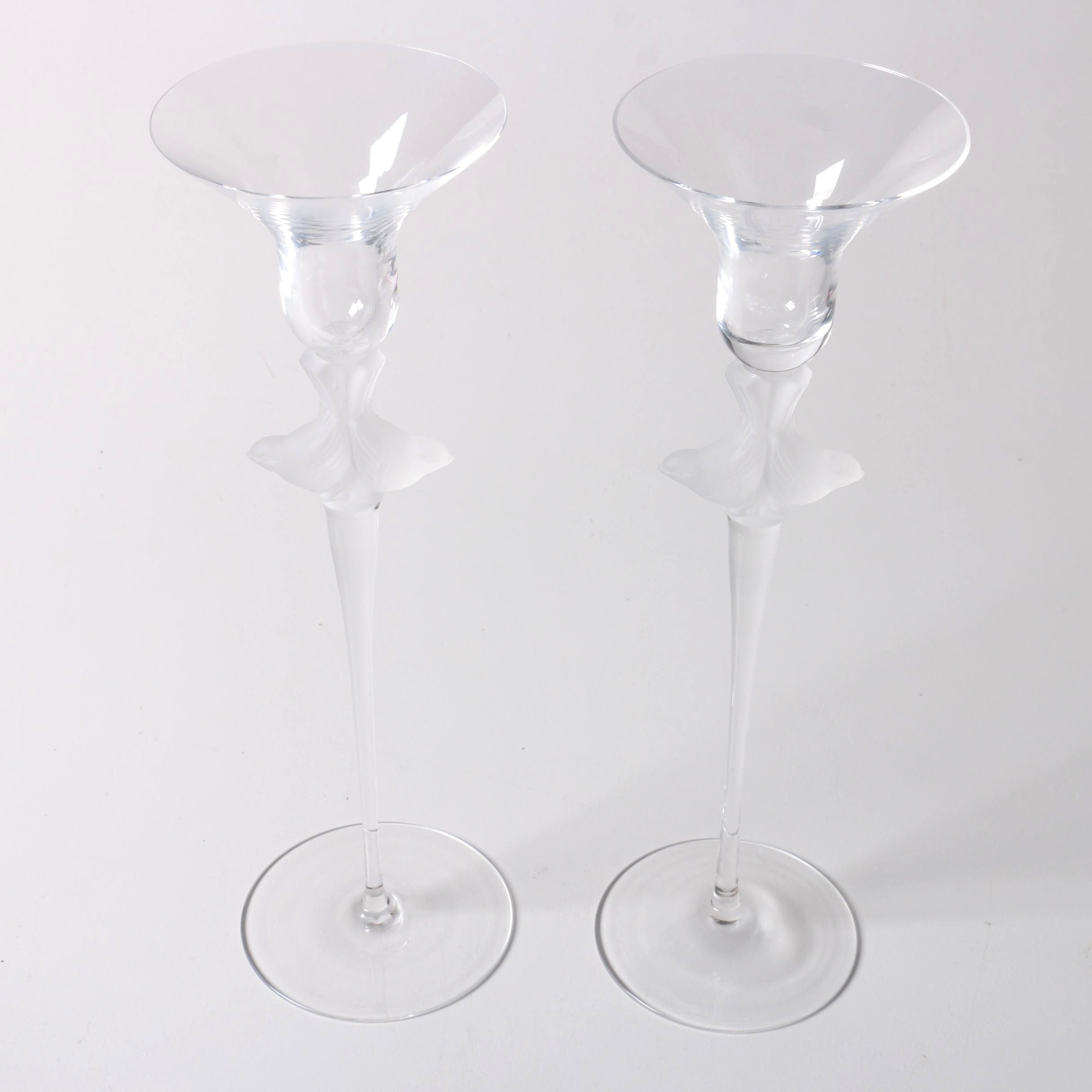 Sasaki Crystal "Wings" Candle Holders